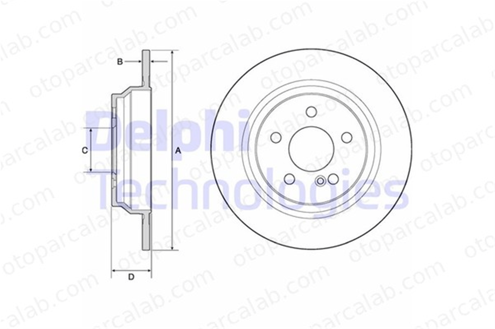 DELPHI BG4686C Fren Disk Ayna Arka Sağ ve Sol MERCEDES-BENZ SL A2304230712 2304230712