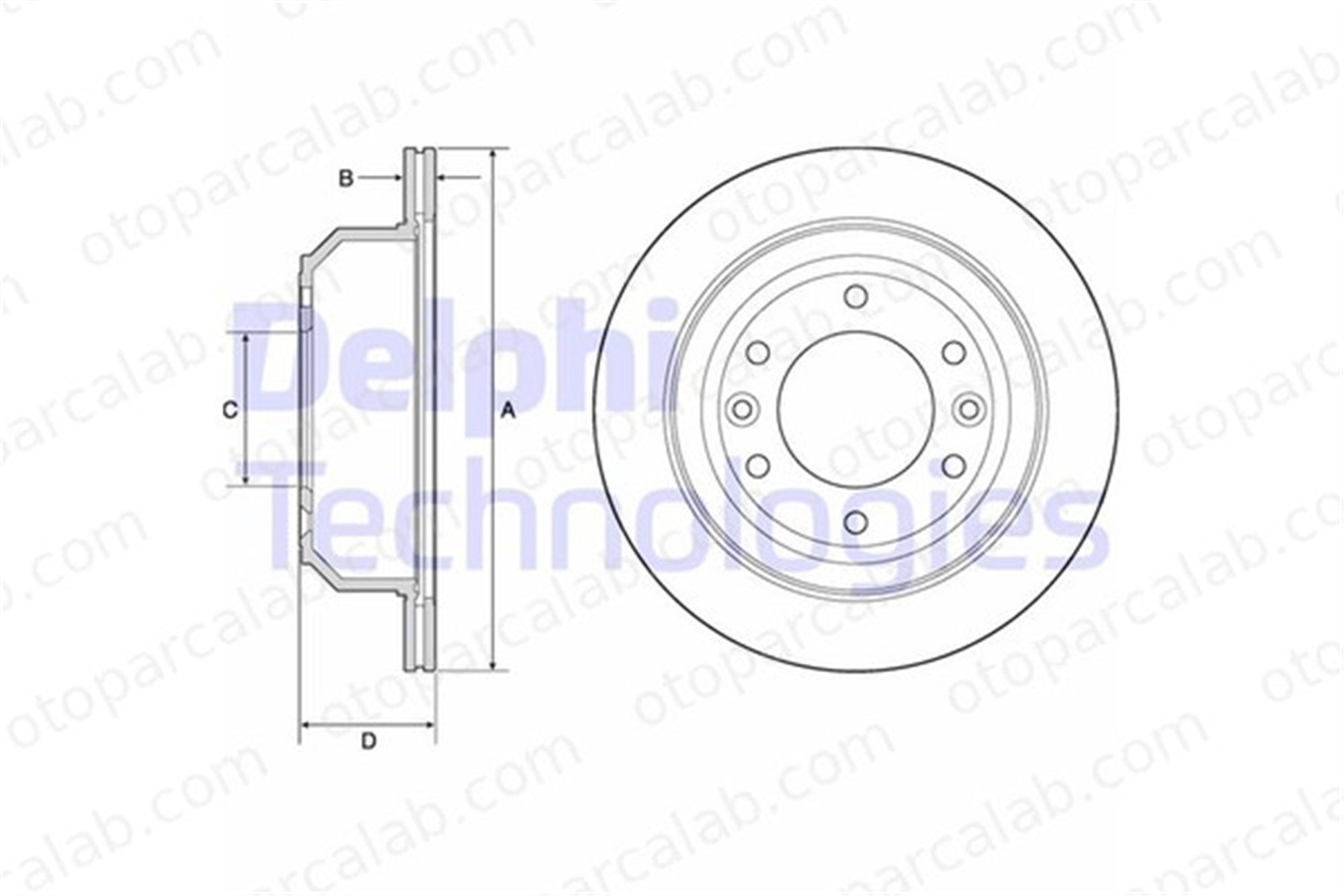 DELPHI BG4692C Fren Disk Ayna Arka Sağ ve Sol HYUNDAI H-1 Cargo H-1 Travel 584114H300