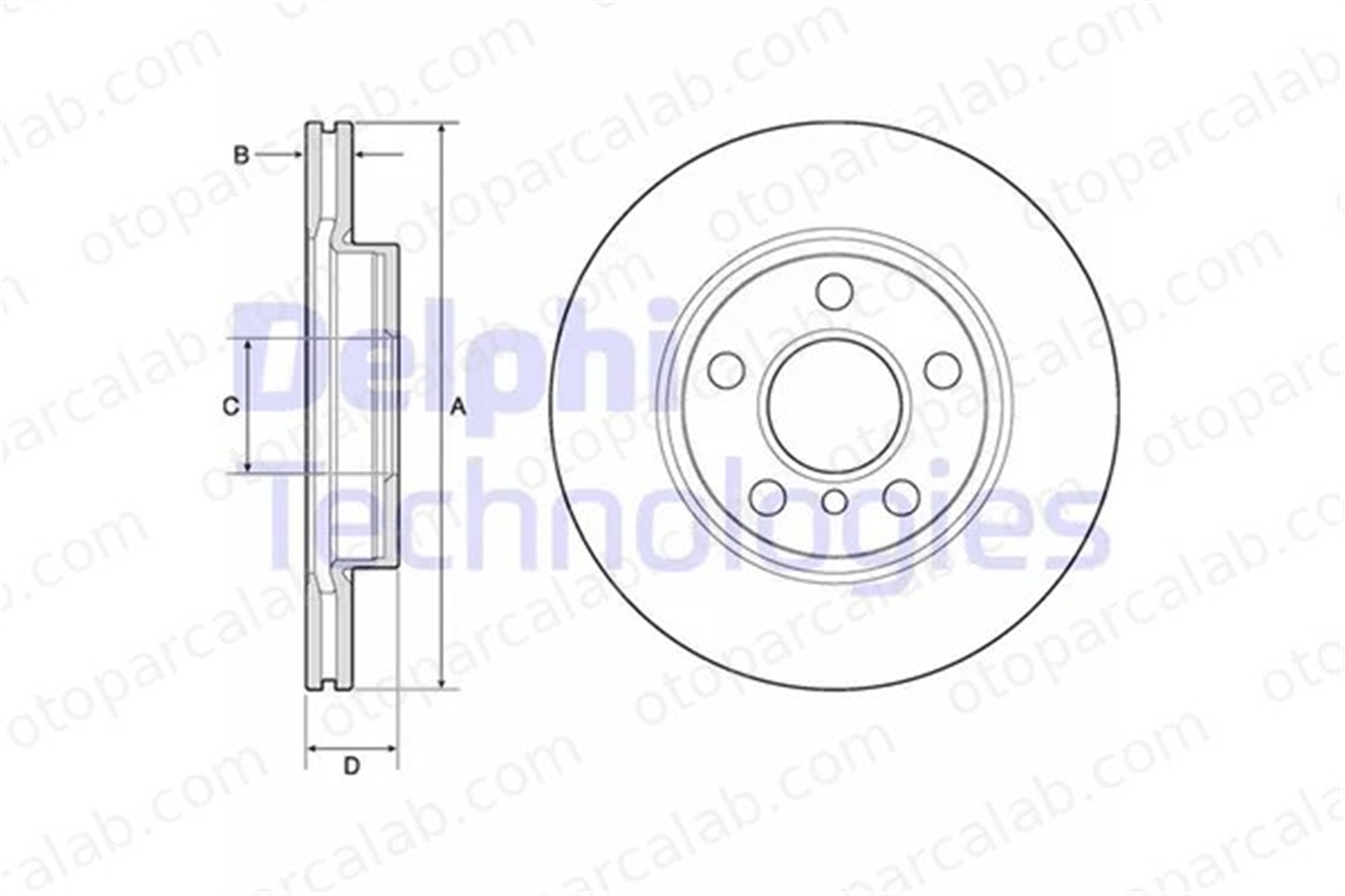 DELPHI BG4704C Fren Disk Ayna Ön Sağ ve Sol MINI MINI MINI Cabrio BG4704C 34116799347