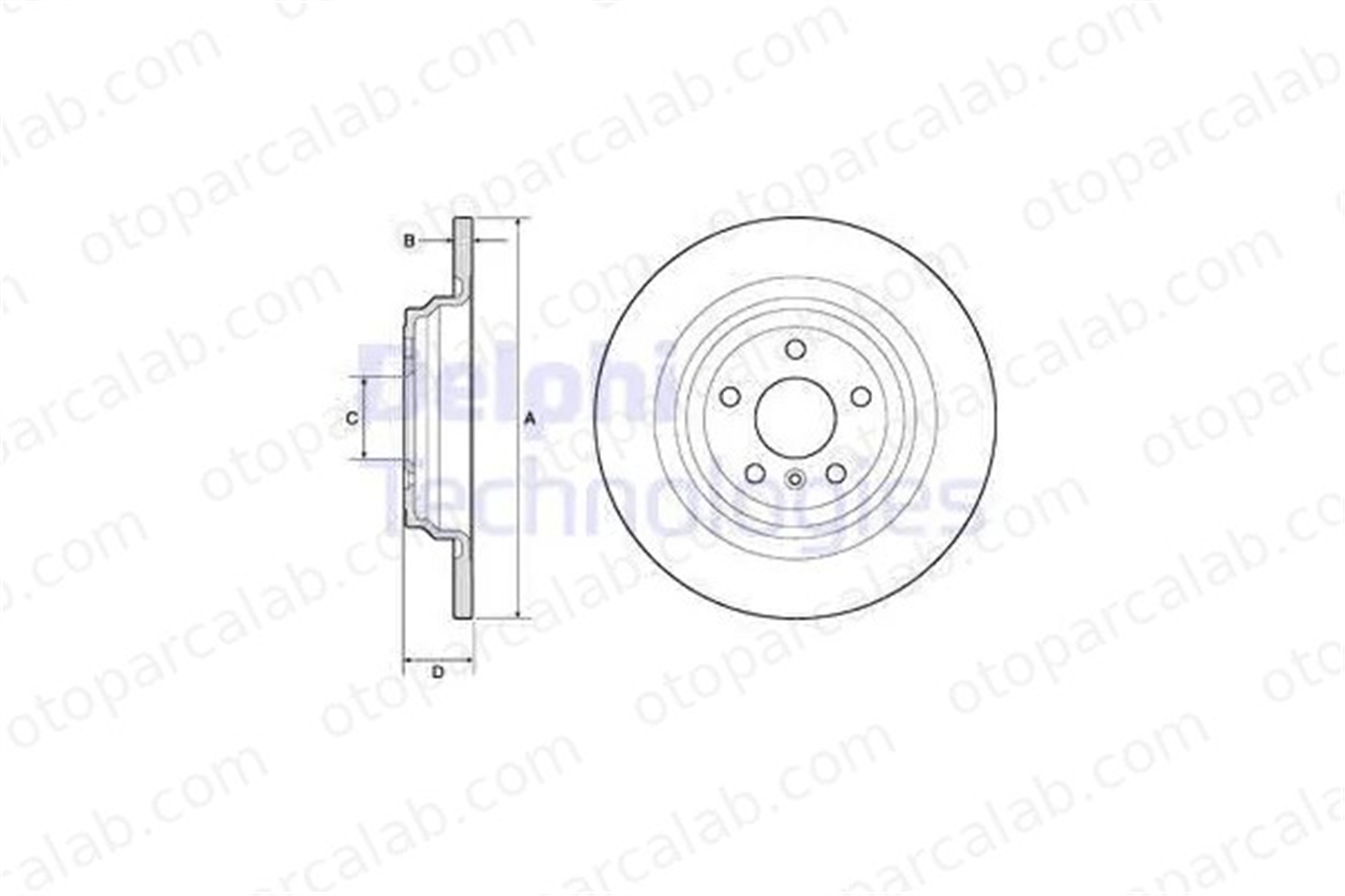 DELPHI BG4754C Fren Disk Ayna Arka Sağ ve Sol MERCEDES-BENZ GLE M-SERISI 1664230012 1664230500
