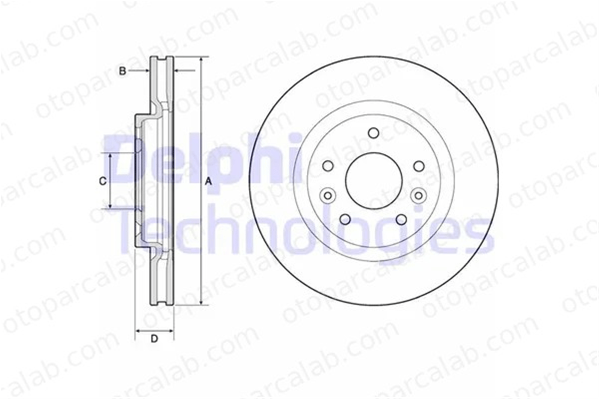 DELPHI BG4770C Fren Disk Ayna Ön Sağ ve Sol RENAULT KADJAR NISSAN QASHQAI II SUV 402064EA0A 402064BA0A