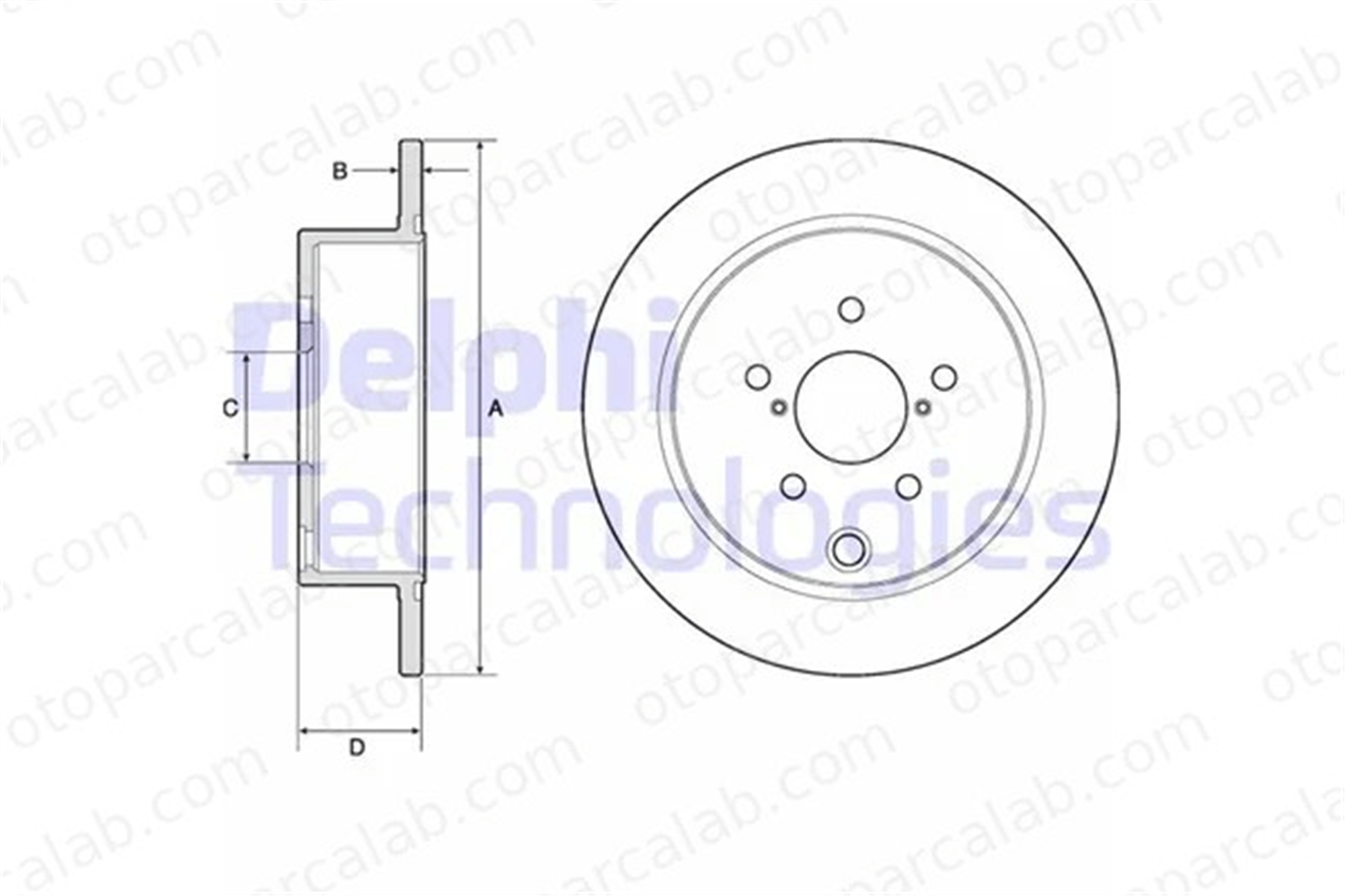DELPHI BG4776C Fren Disk Ayna Arka Sağ ve Sol SUBARU XV FORESTER 26700FJ000