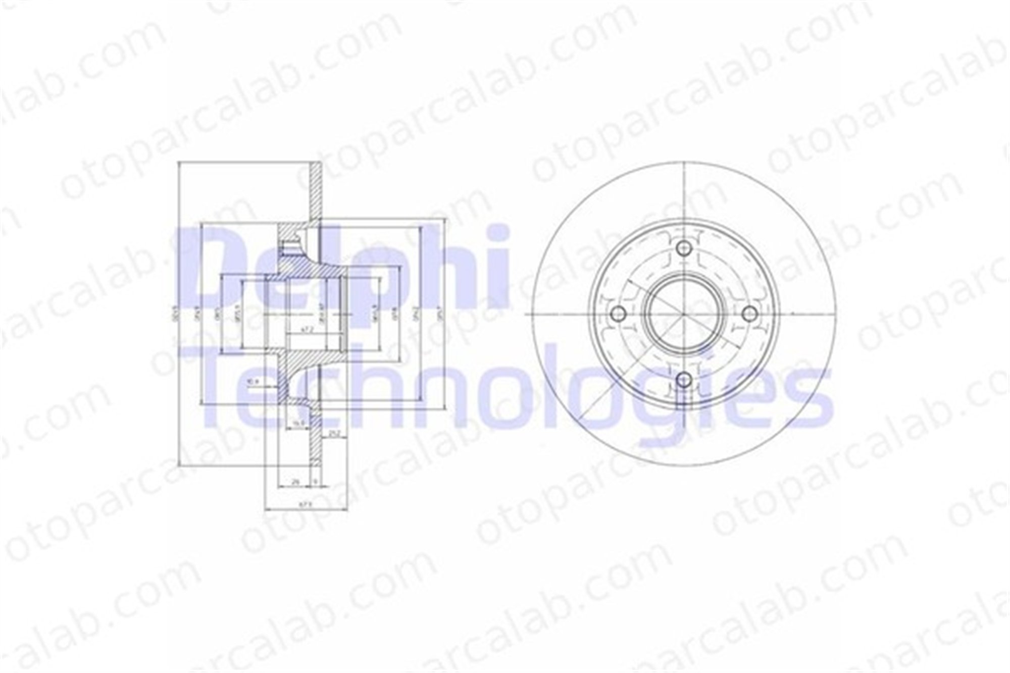 DELPHI BG9022RSC Fren Disk Ayna Arka Sağ ve Sol PEUGEOT 208 I CITROËN DS3 424919 1619237980