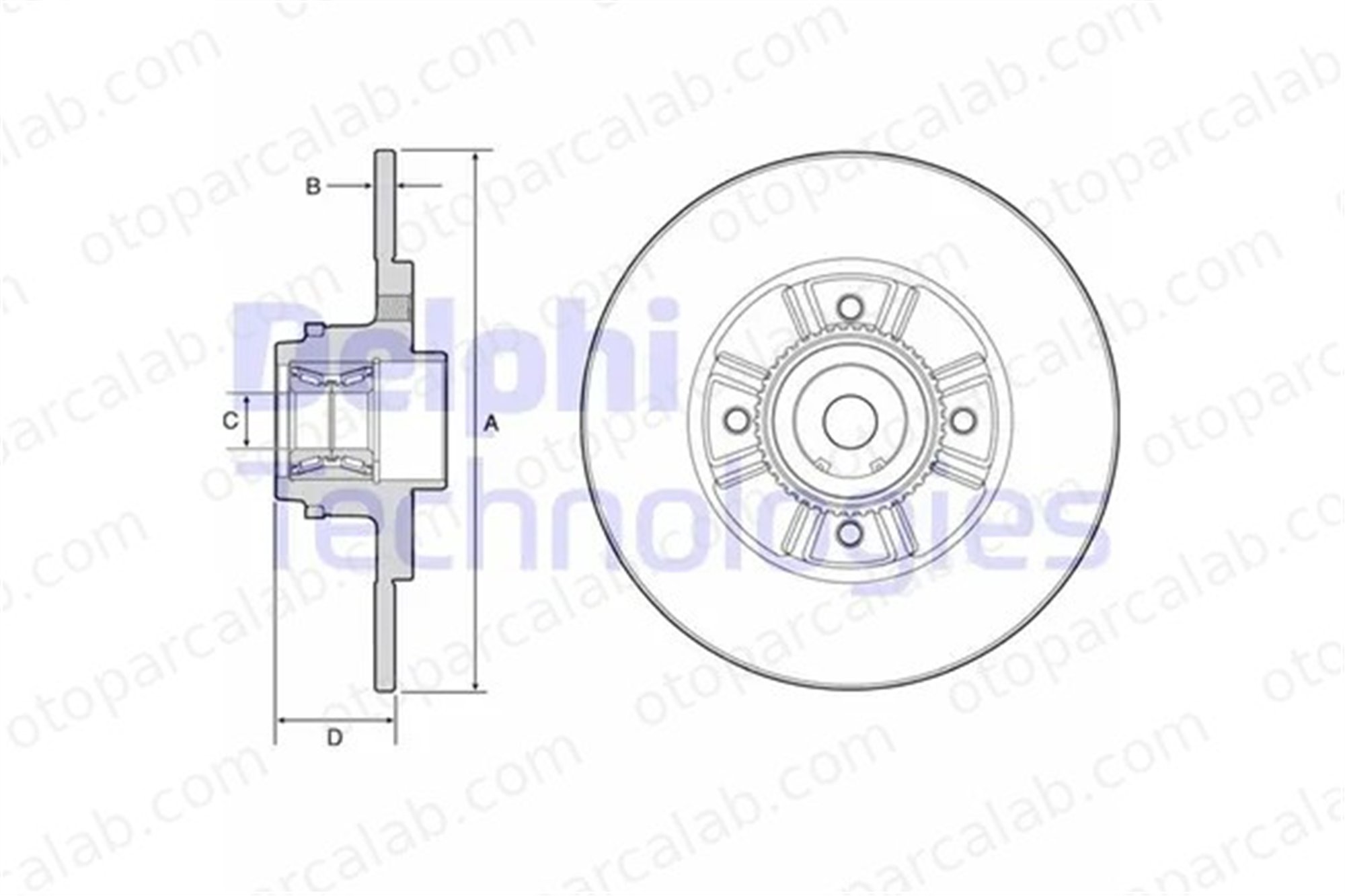 DELPHI BG9114RS Fren Disk Ayna Arka Sağ ve Sol RENAULT CLIO II CLIO I 7700828882 7700829553