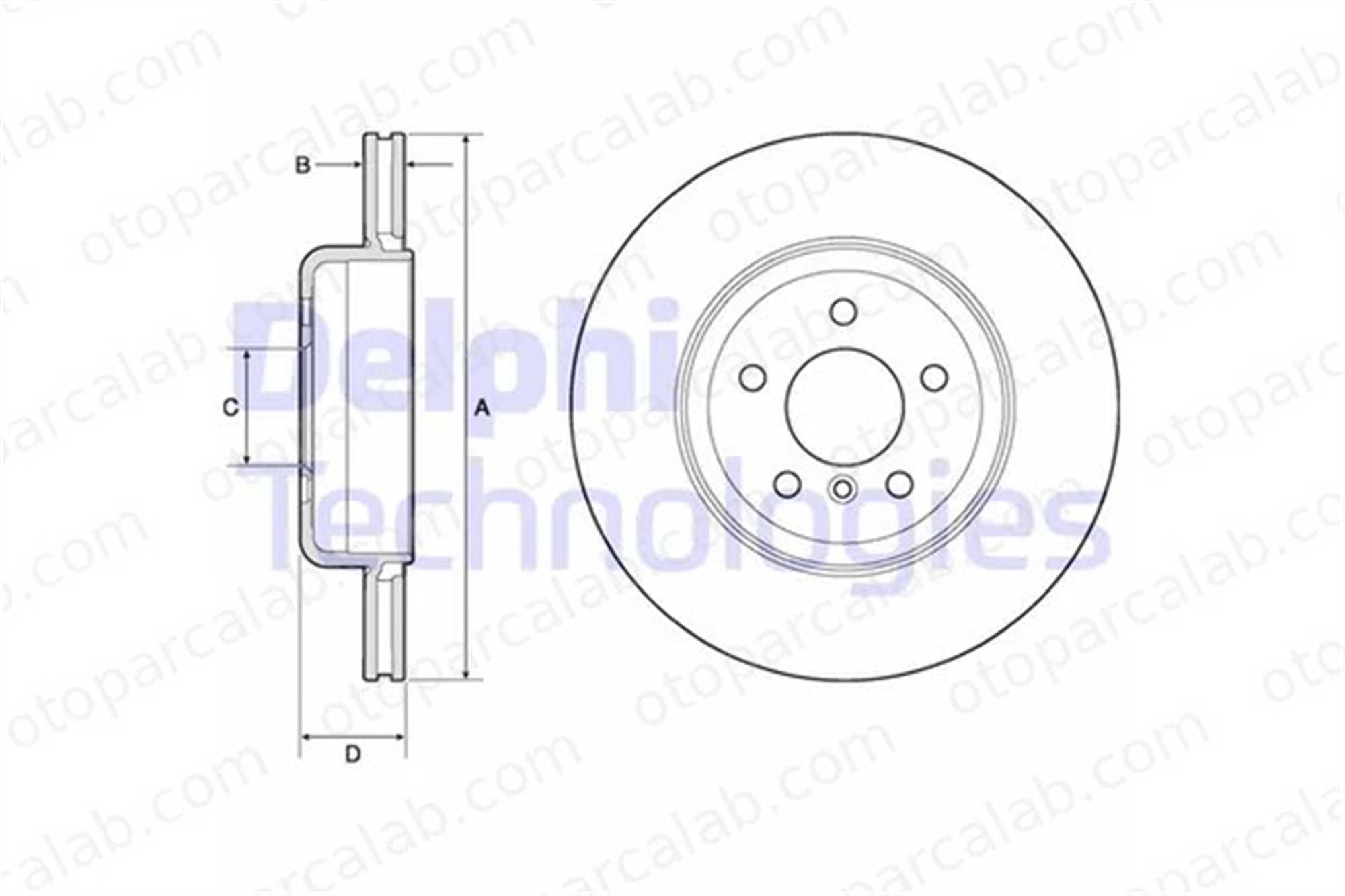 DELPHI BG9130C Fren Disk Ayna Arka Sağ ve Sol BMW 5 Touring 5 34216775289 34206894381