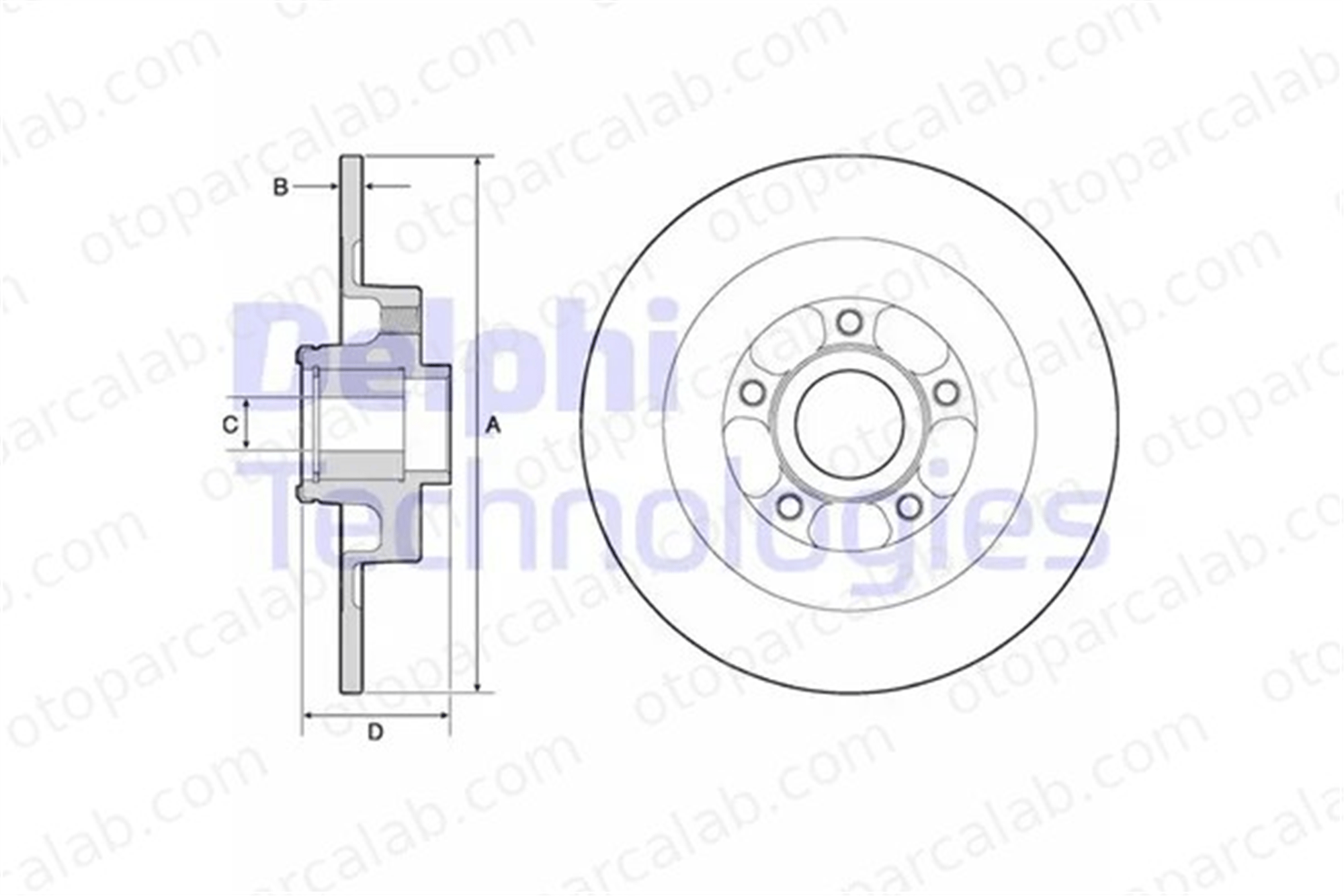 DELPHI BG9138RS Fren Disk Ayna Arka Sağ ve Sol RENAULT LAGUNA III LAGUNA III Grandtour 402020003R 402022291R