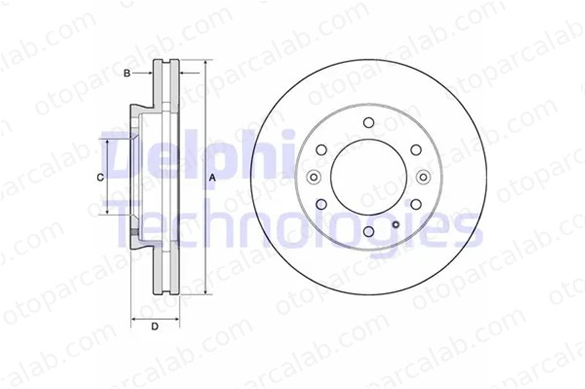 DELPHI BG9140C Fren Disk Ayna Ön Sağ ve Sol FORD RANGER AB311125AA AB311125AC