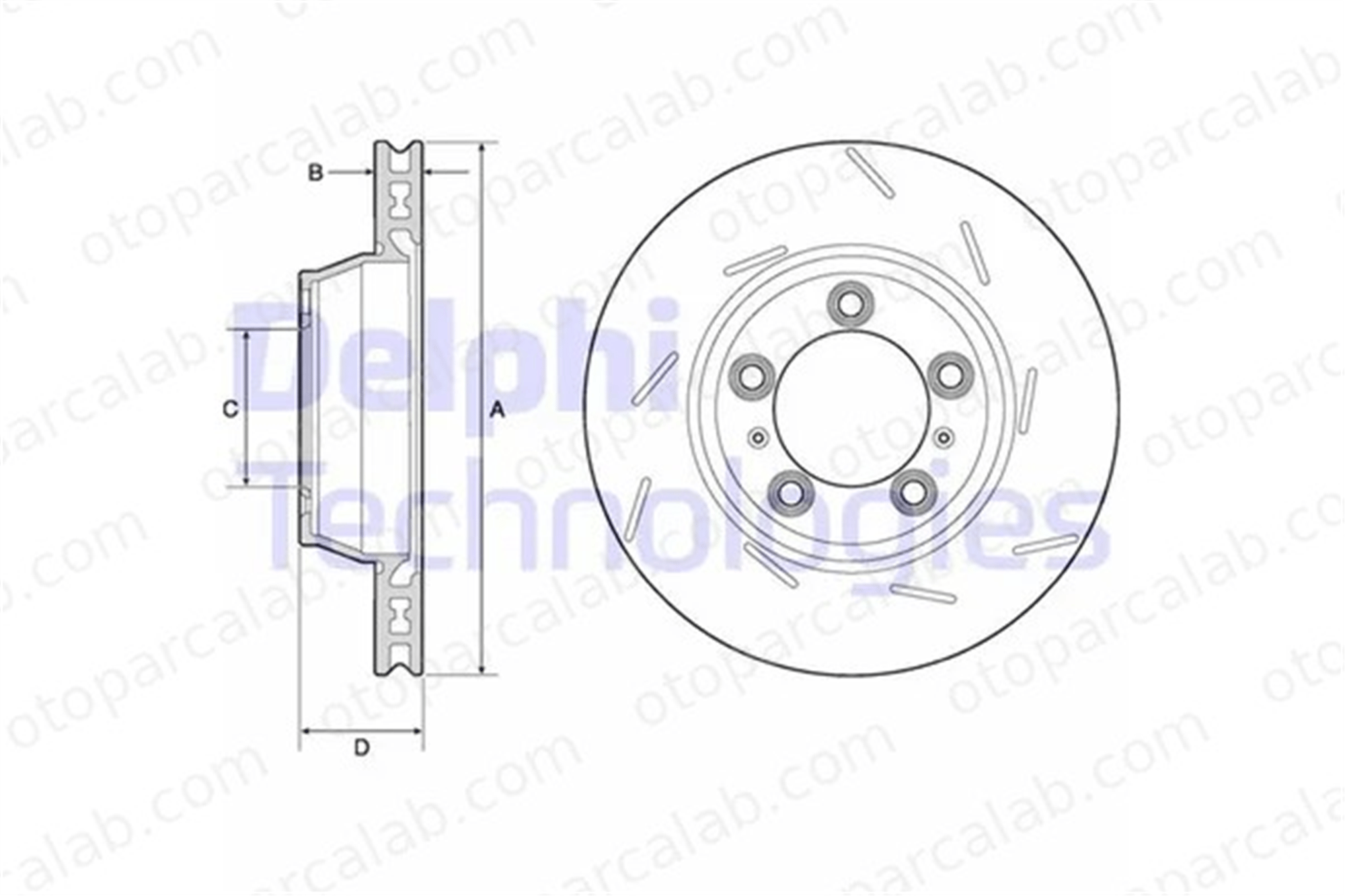 DELPHI BG9165C Fren Disk Ayna Arka Sağ PORSCHE 911 PANAMERA 97035240400 298615602A