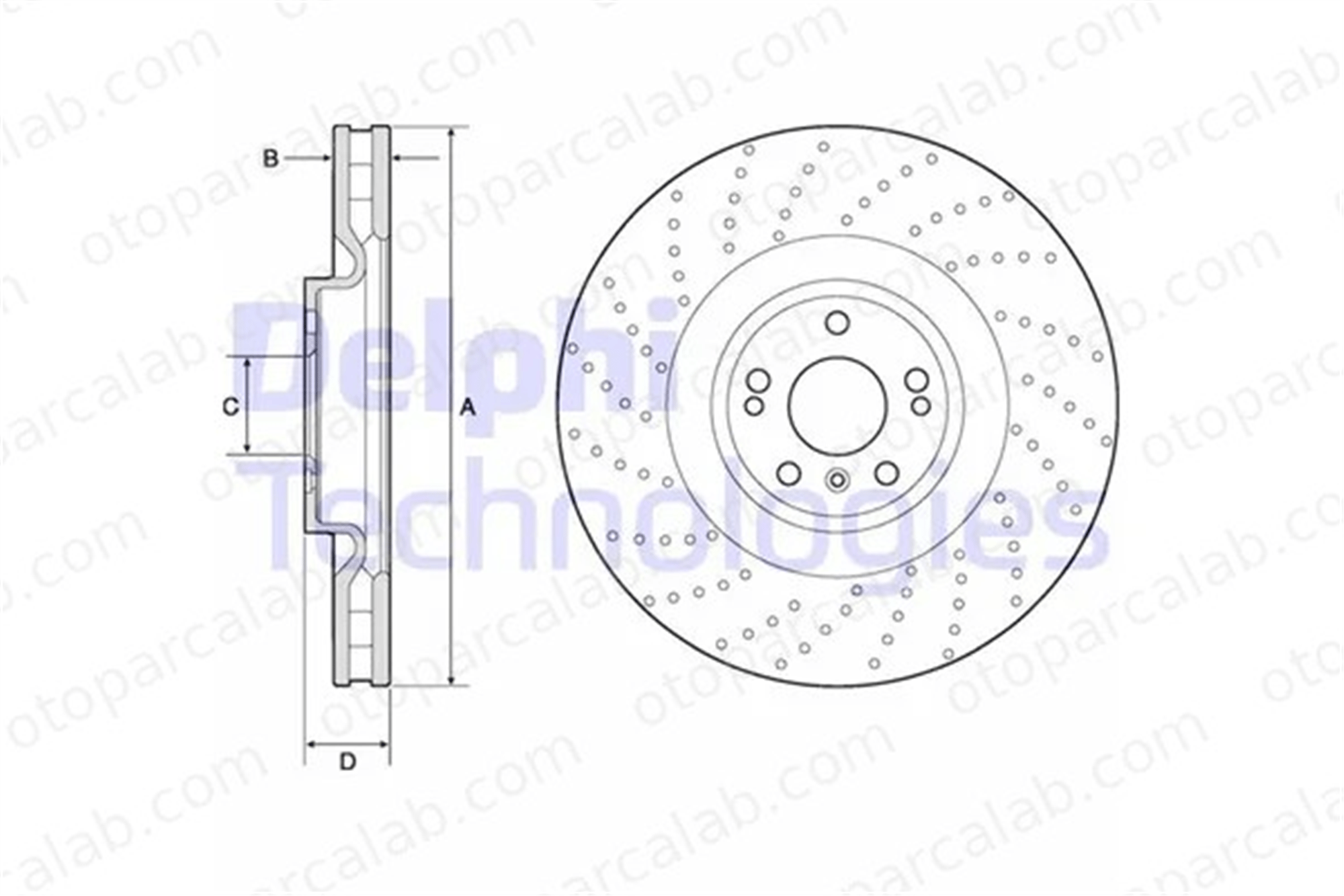 DELPHI BG9185C Fren Disk Ayna Ön Sağ ve Sol MERCEDES-BENZ GLE M-SERISI 1664210912 1664211600