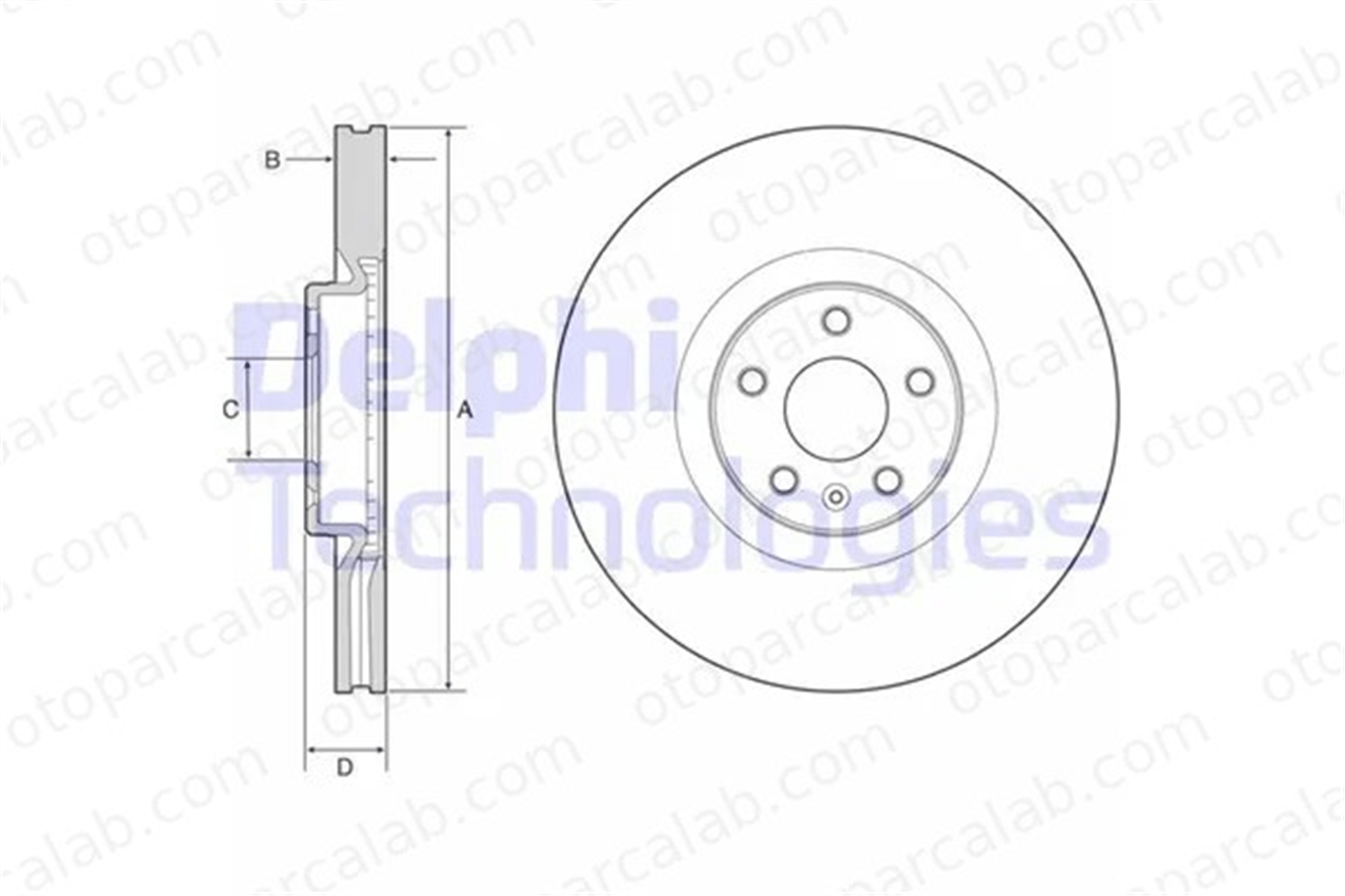 DELPHI BG9231C Fren Disk Ayna Ön Sağ ve Sol VOLVO XC60 II XC90 II 31471752 32301268