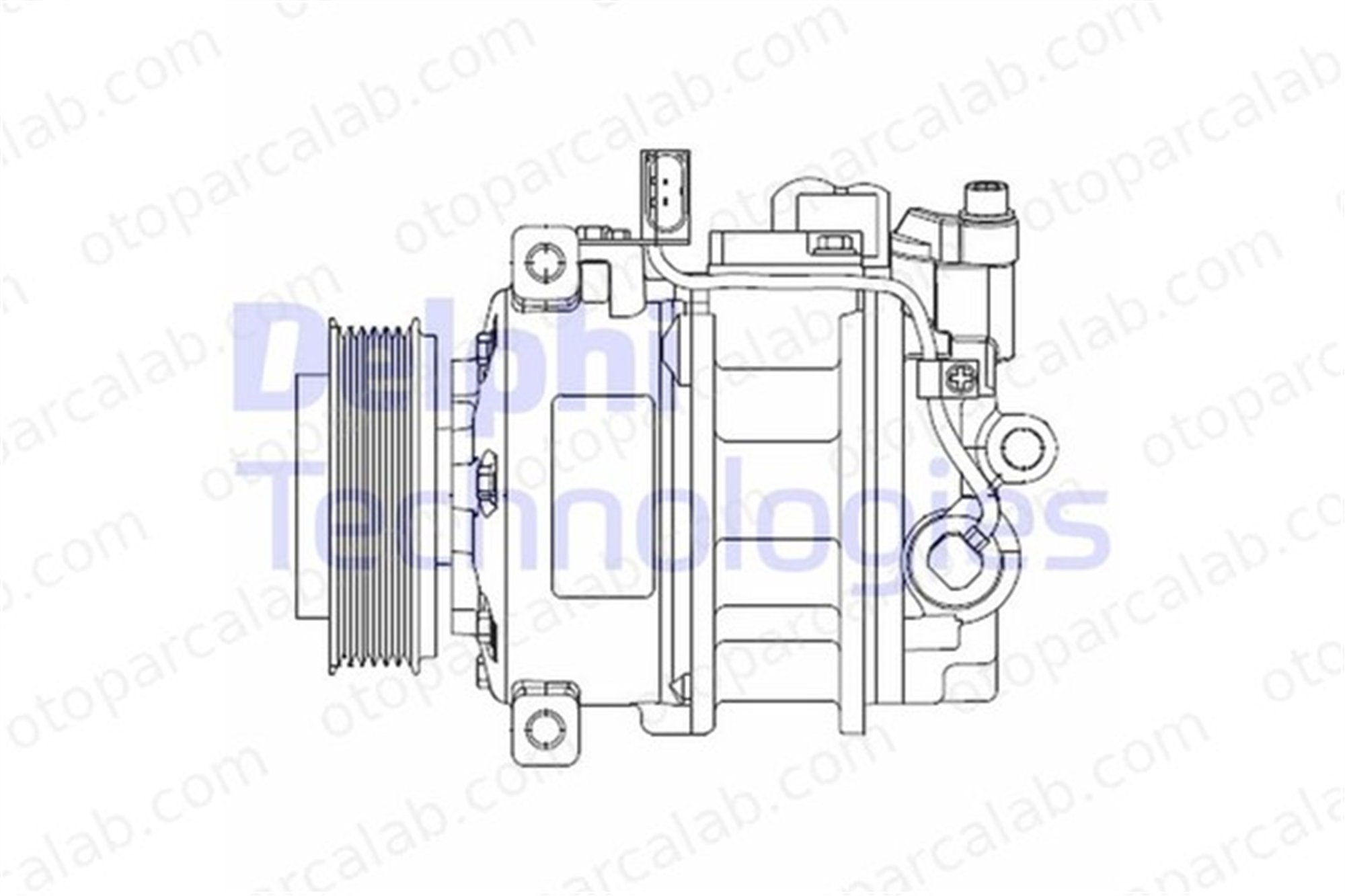 DELPHI CS20522 Klima Kompresörü VW TRANSPORTER T5 Minibüs/Otobüs TRANSPORTER T5 Panelvan/Van 7E0820803F 7E0820803