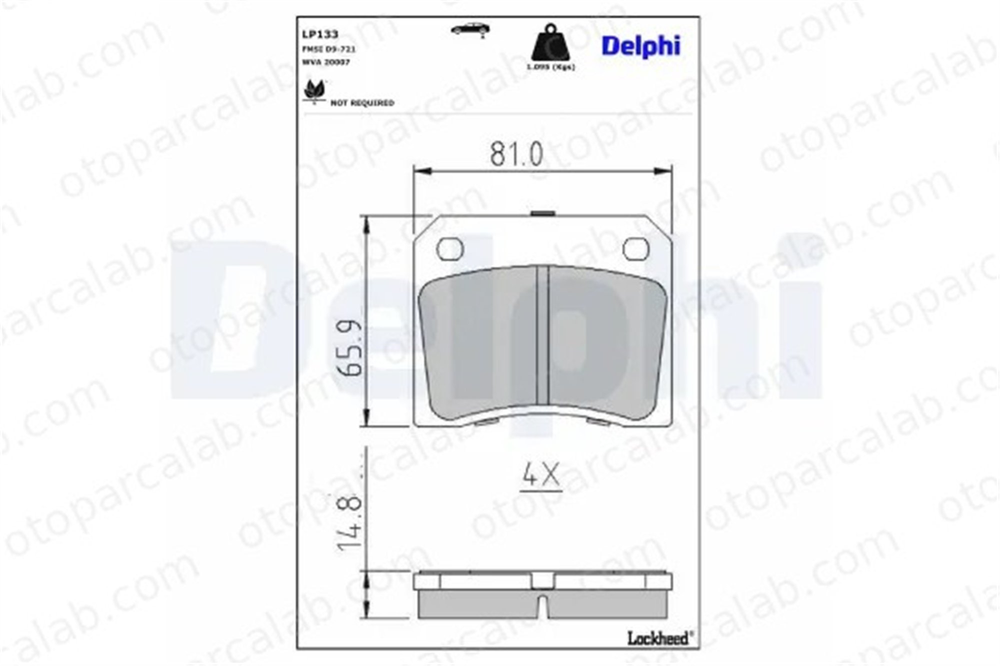 DELPHI LP133 Fren Disk Balata Arka JAGUAR XJ XJ Coupe C39137 GBP209