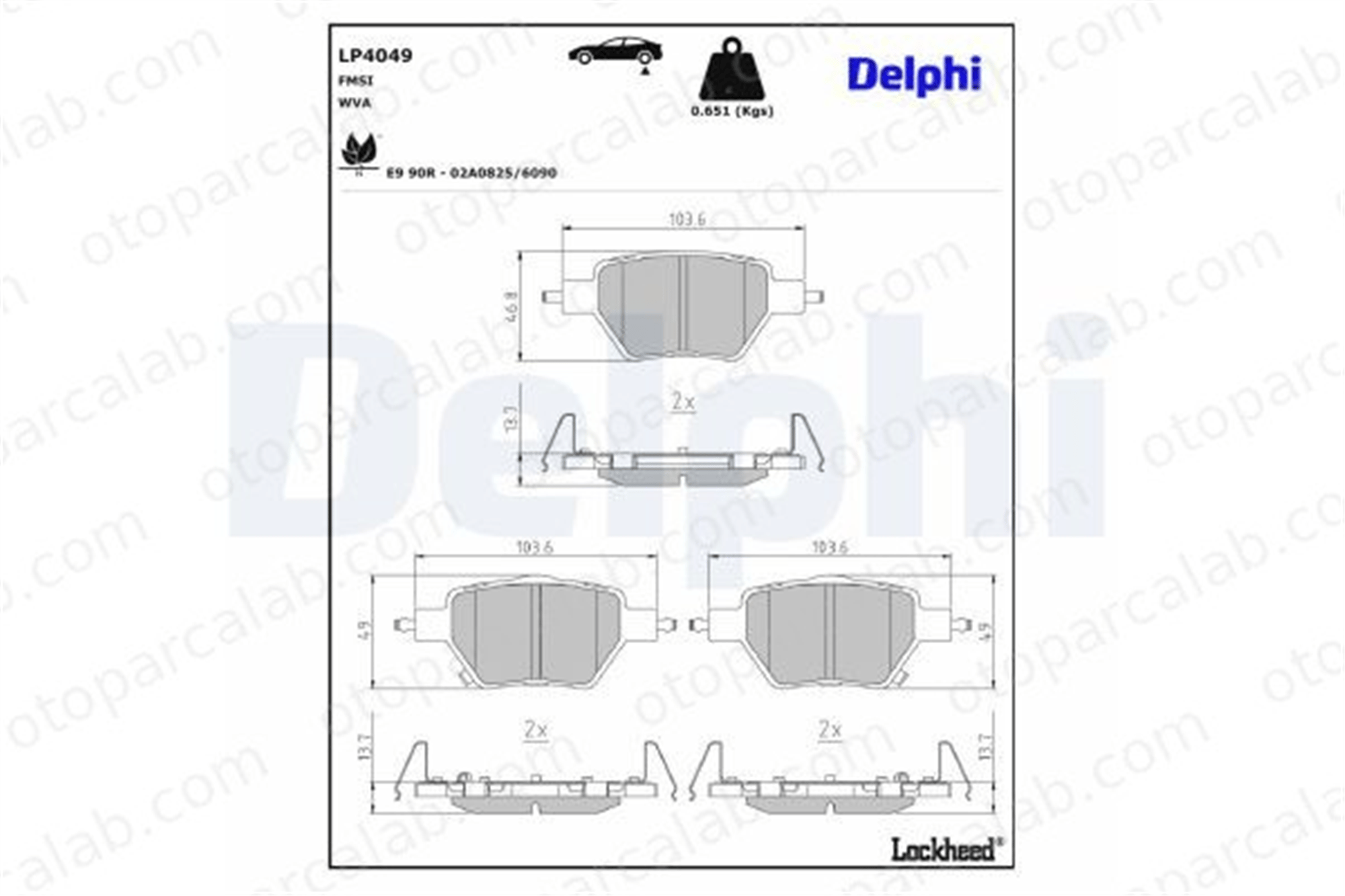 DELPHI LP4049 Fren Disk Balata Ön BYD SEAL U | SONG PLUS PREMIUM | SEALION 6 DOLPHIN 1431936600 1315016900