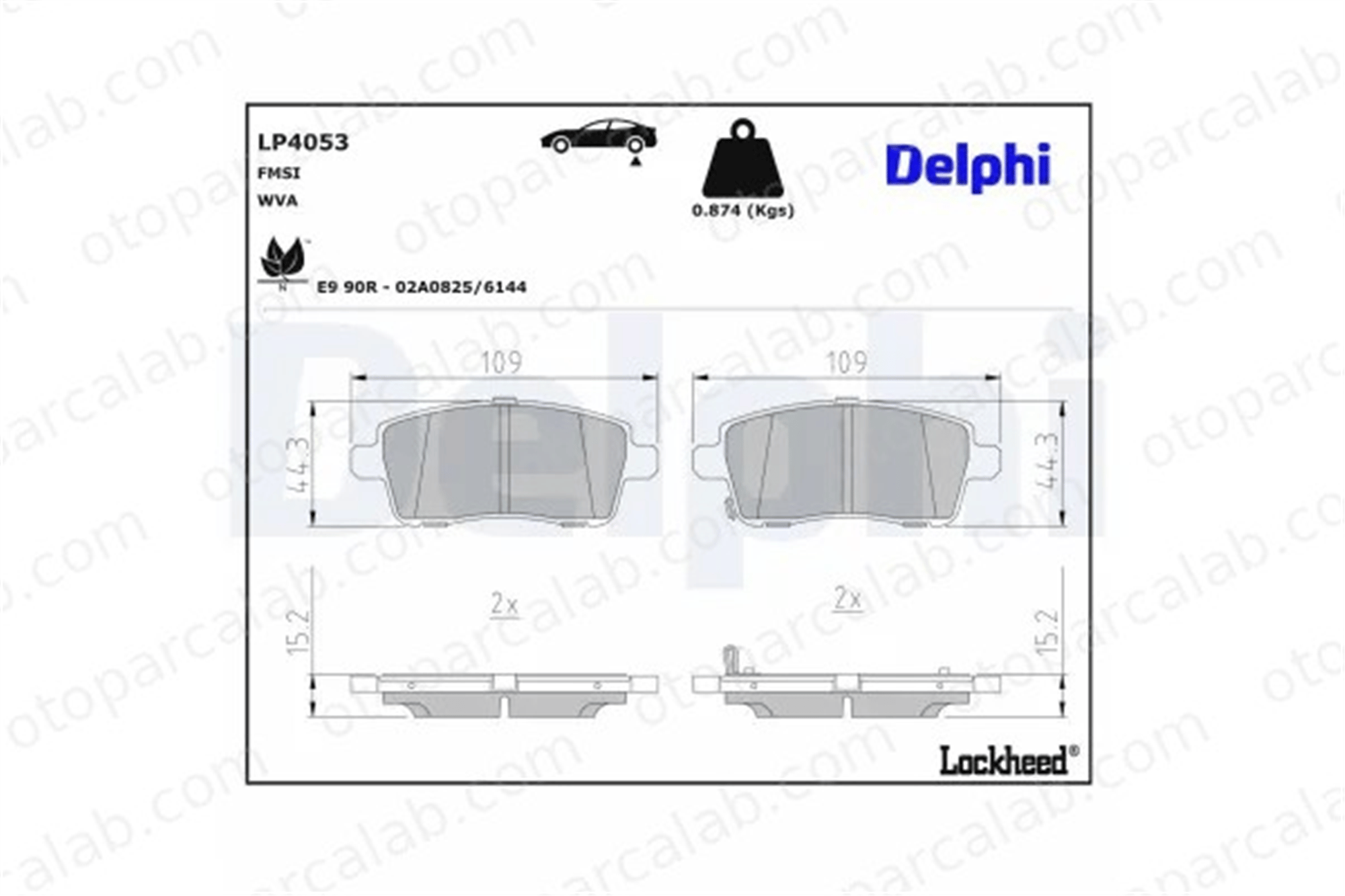 DELPHI LP4053 Fren Disk Balata Arka BMW 1 3 T1C3502080