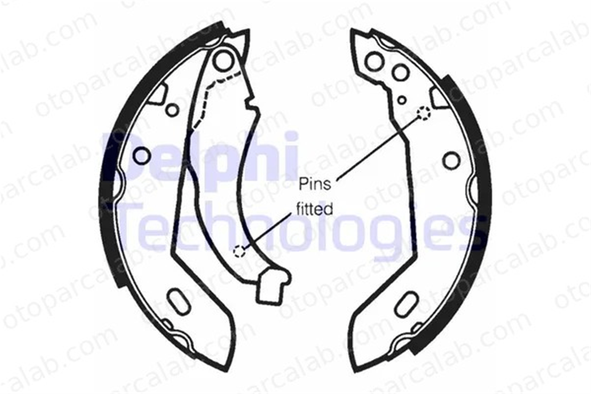 DELPHI LS1250 Fren Pabuçlu Balata Arka RENAULT 11 PEUGEOT 309 I 7701204216 424125