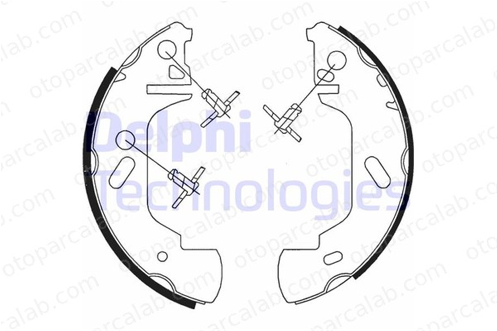 DELPHI LS1701 Fren Pabuçlu Balata Arka FORD TRANSIT Panelvan/Van TRANSIT Platform şasi 7701205290 1014317