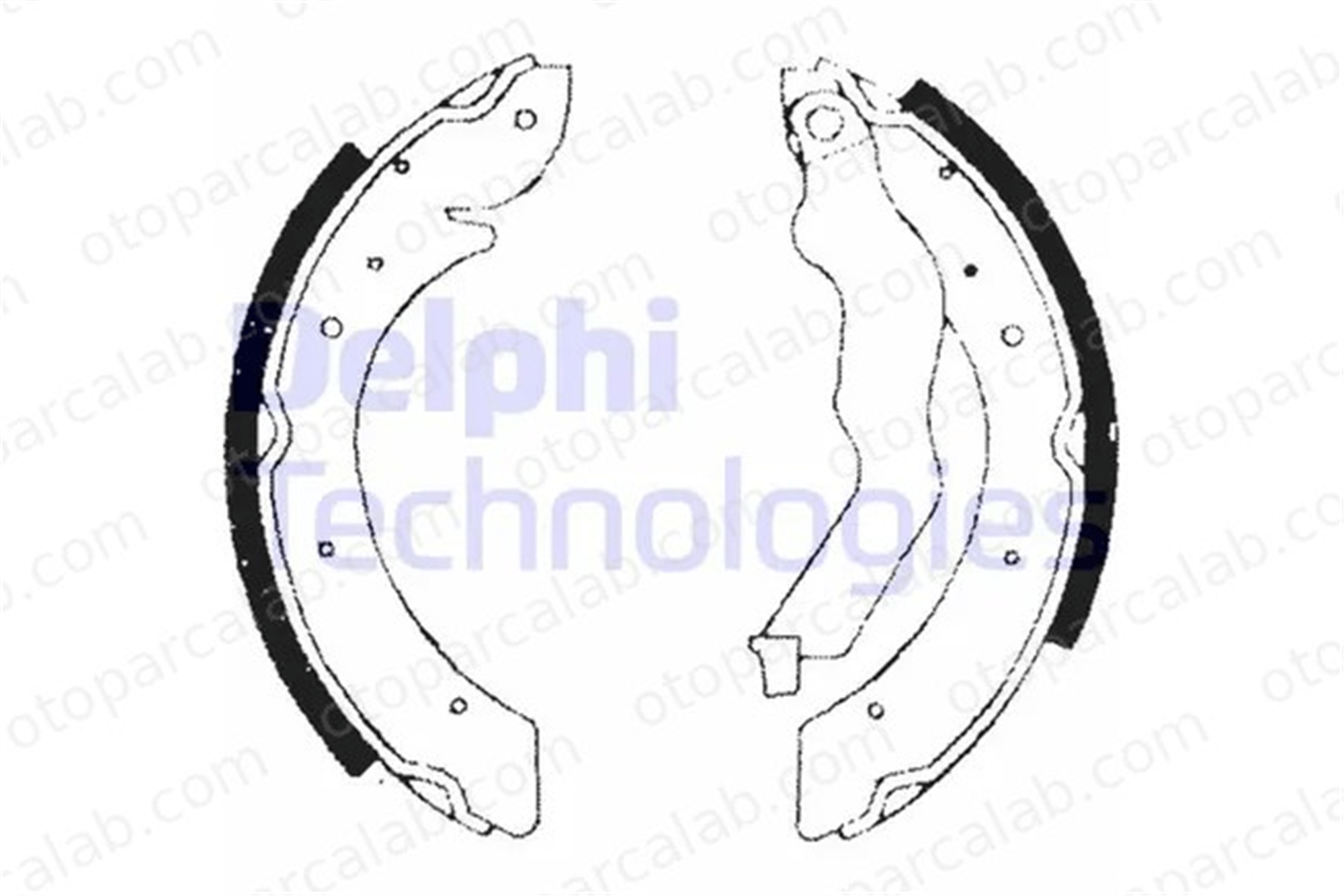DELPHI LS1714 Fren Pabuçlu Balata Arka PEUGEOT 405 I Break RENAULT LAGUNA I Grandtour 7701205339 7701204883