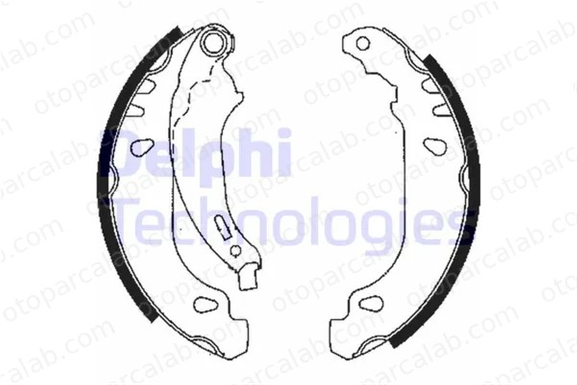 DELPHI LS1844 Fren Pabuçlu Balata Arka RENAULT CLIO II DACIA LOGAN 7701205758 8671020708