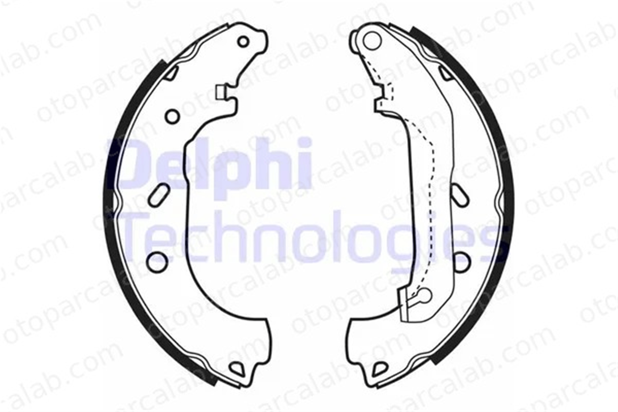 DELPHI LS1940 Fren Pabuçlu Balata Arka FORD TOURNEO CONNECT TRANSIT CONNECT 2T142200AC 2T1J2200AB