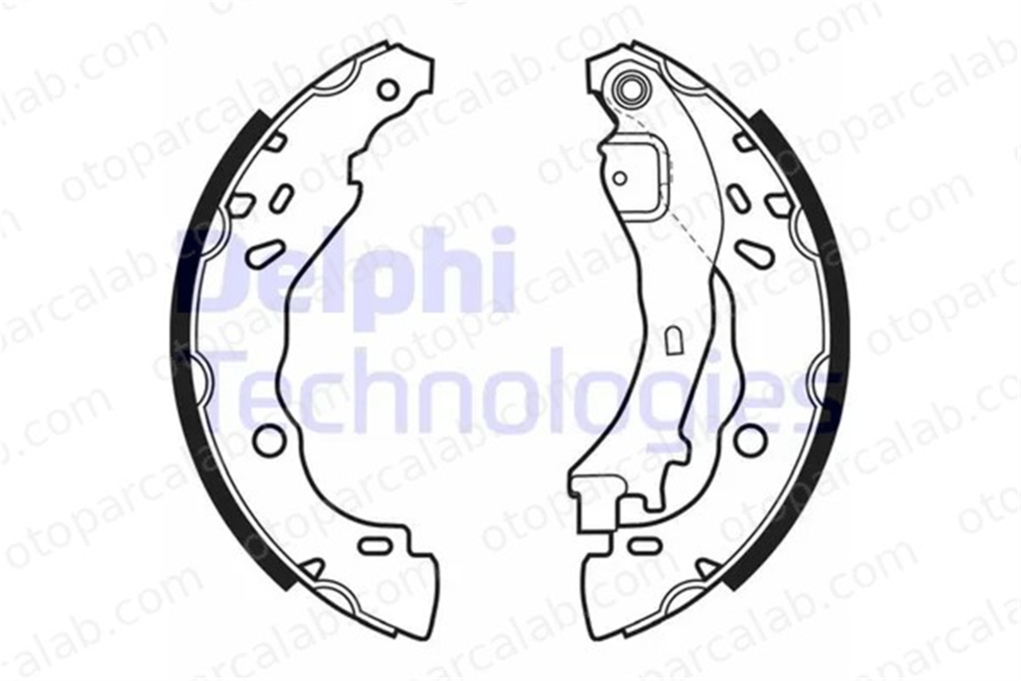DELPHI LS1975 Fren Pabuçlu Balata Arka LANCIA YPSILON CITROËN C3 I 4241L7 77362365