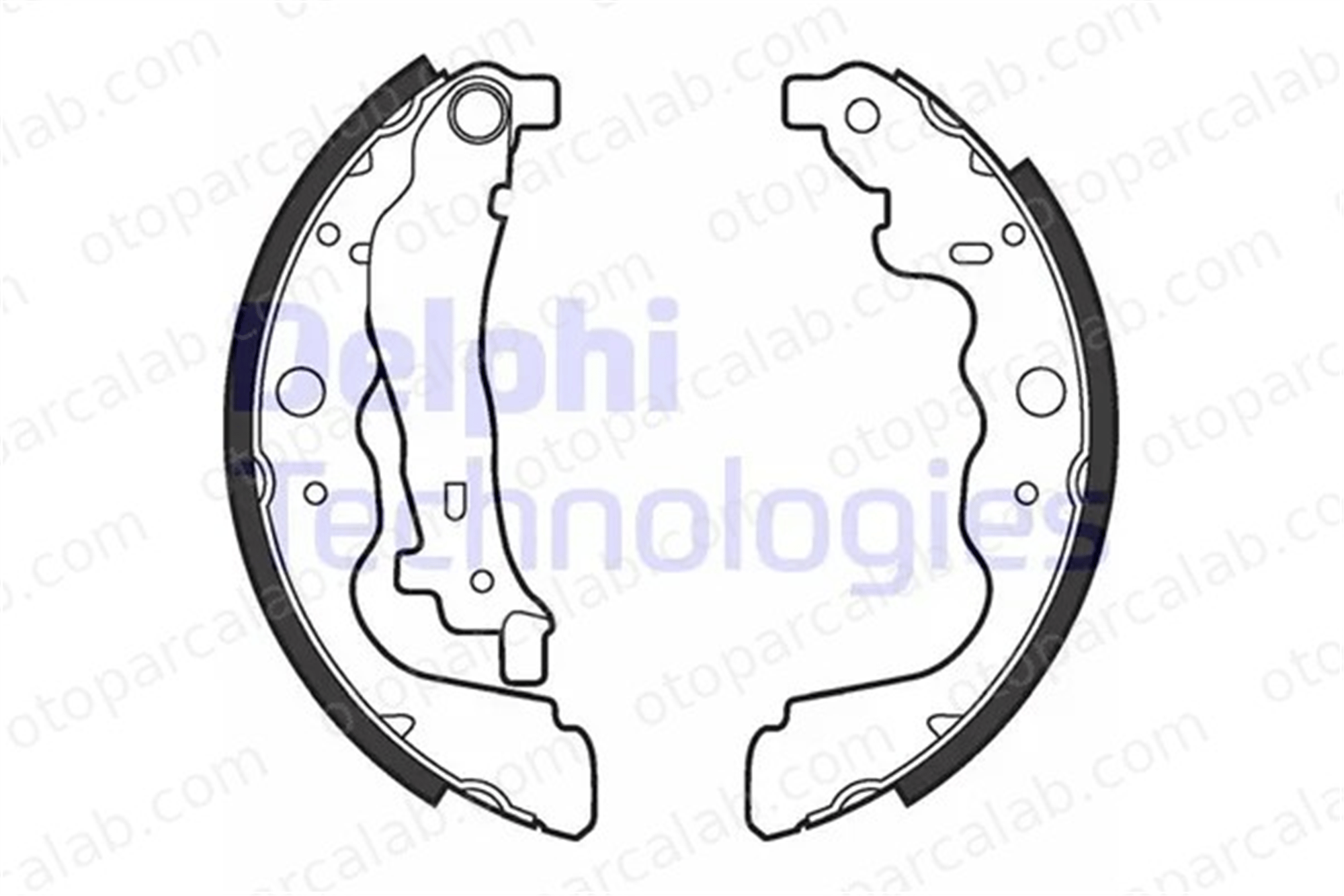 DELPHI LS2022 Fren Pabuçlu Balata Arka DACIA DUSTER RENAULT KANGOO / GRAND KANGOO II 7701210109 6001549703