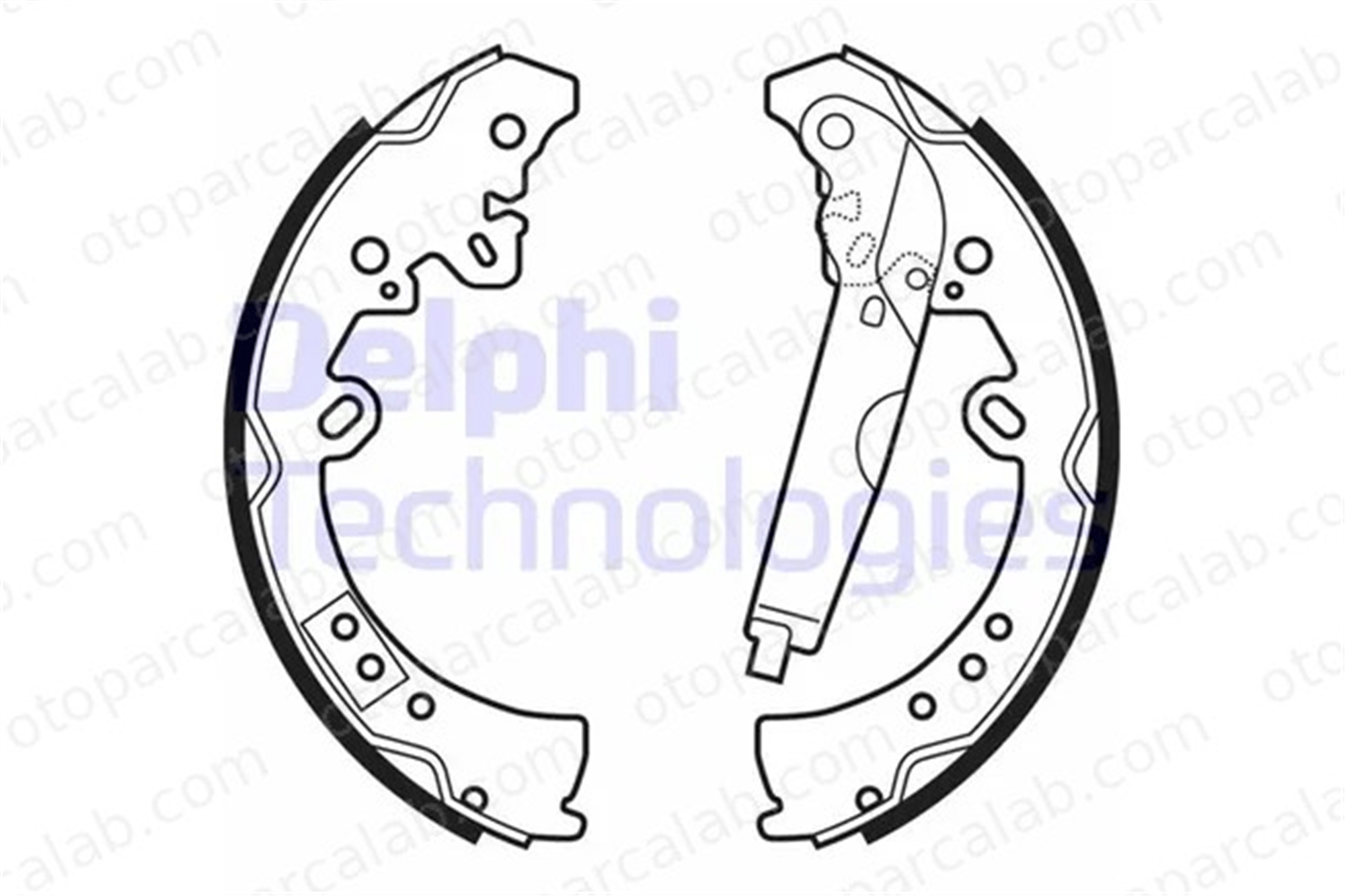 DELPHI LS2039 Fren Pabuçlu Balata Arka TOYOTA HILUX VIII Pick-up HILUX VII Pick-up 44950K070 04495-0K070