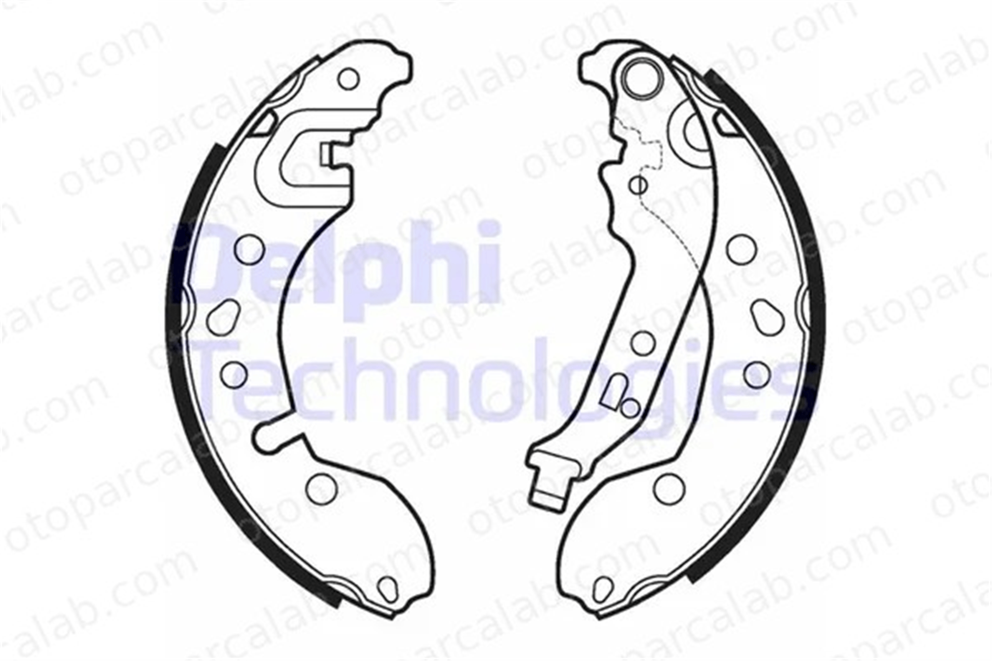 DELPHI LS2124 Fren Pabuçlu Balata Arka RENAULT CLIO II TWINGO II 440601843R 440603961R