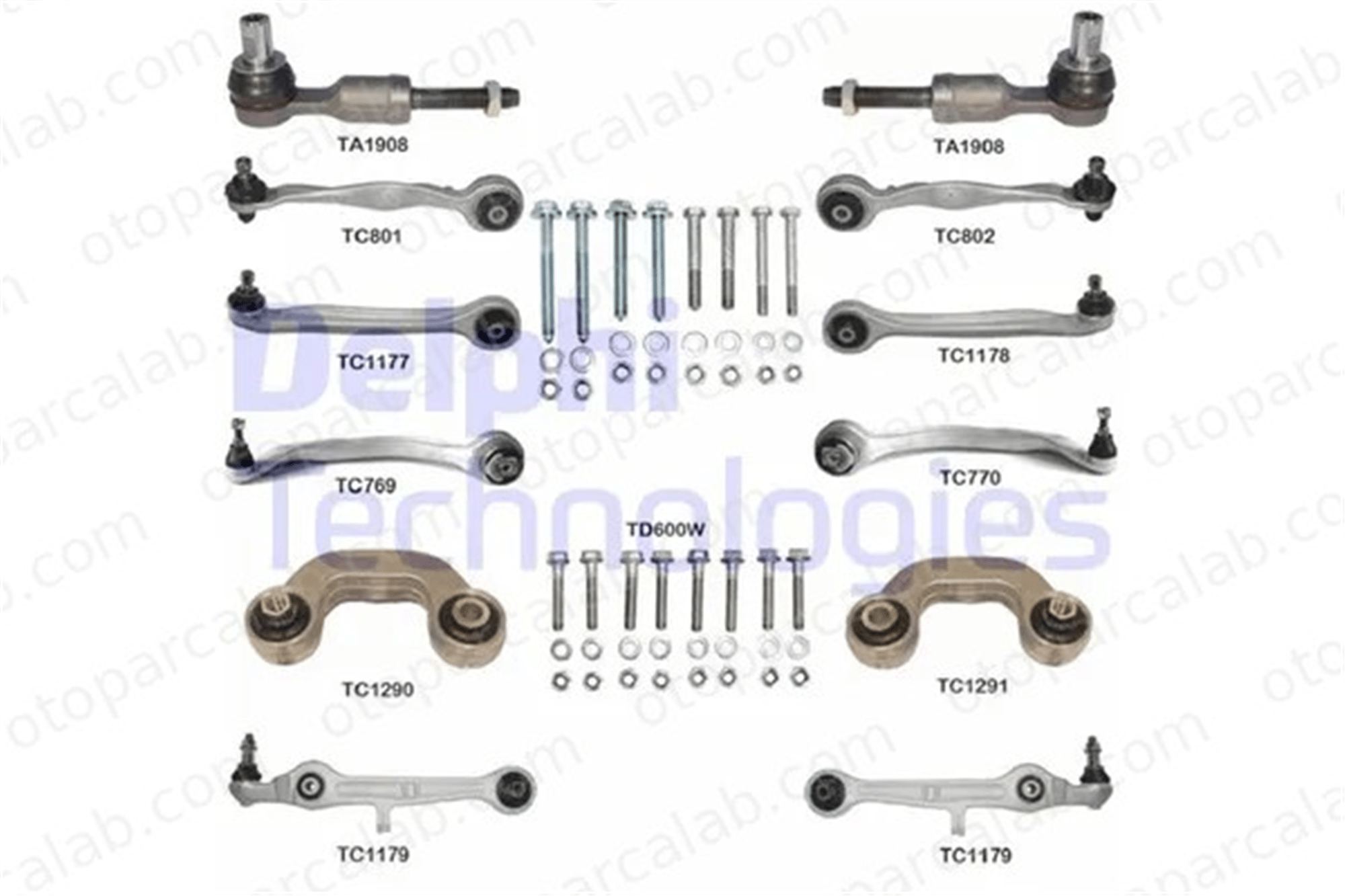 DELPHI TC1500KIT Salıncak Tamir Seti Ön Alt Sağ veya Sol AUDI A4 B6 A4 B6 Avant 8E0407151M