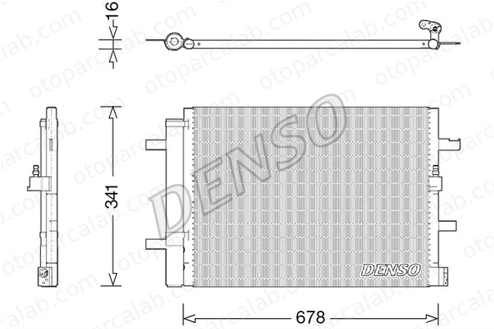 DENSO DCN02026 Klima Radyatörü AUDI A4 B8 Avant A6 C7 4G0260403A 4G0260403B