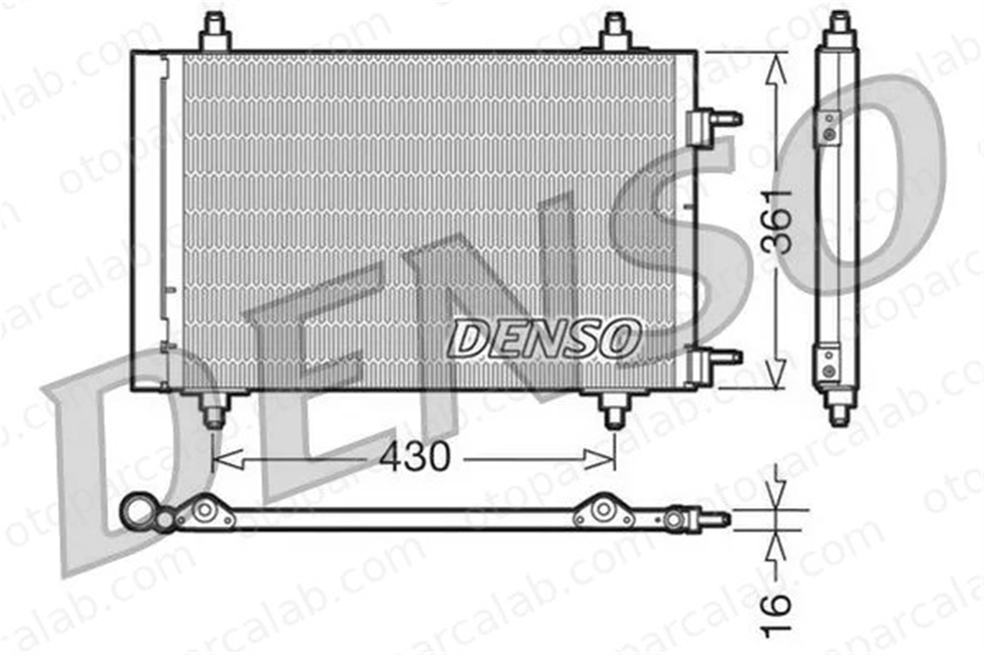 DENSO DCN07019 Klima Radyatörü CITROËN C4 I PEUGEOT 307 Break 6455GK 6455CY