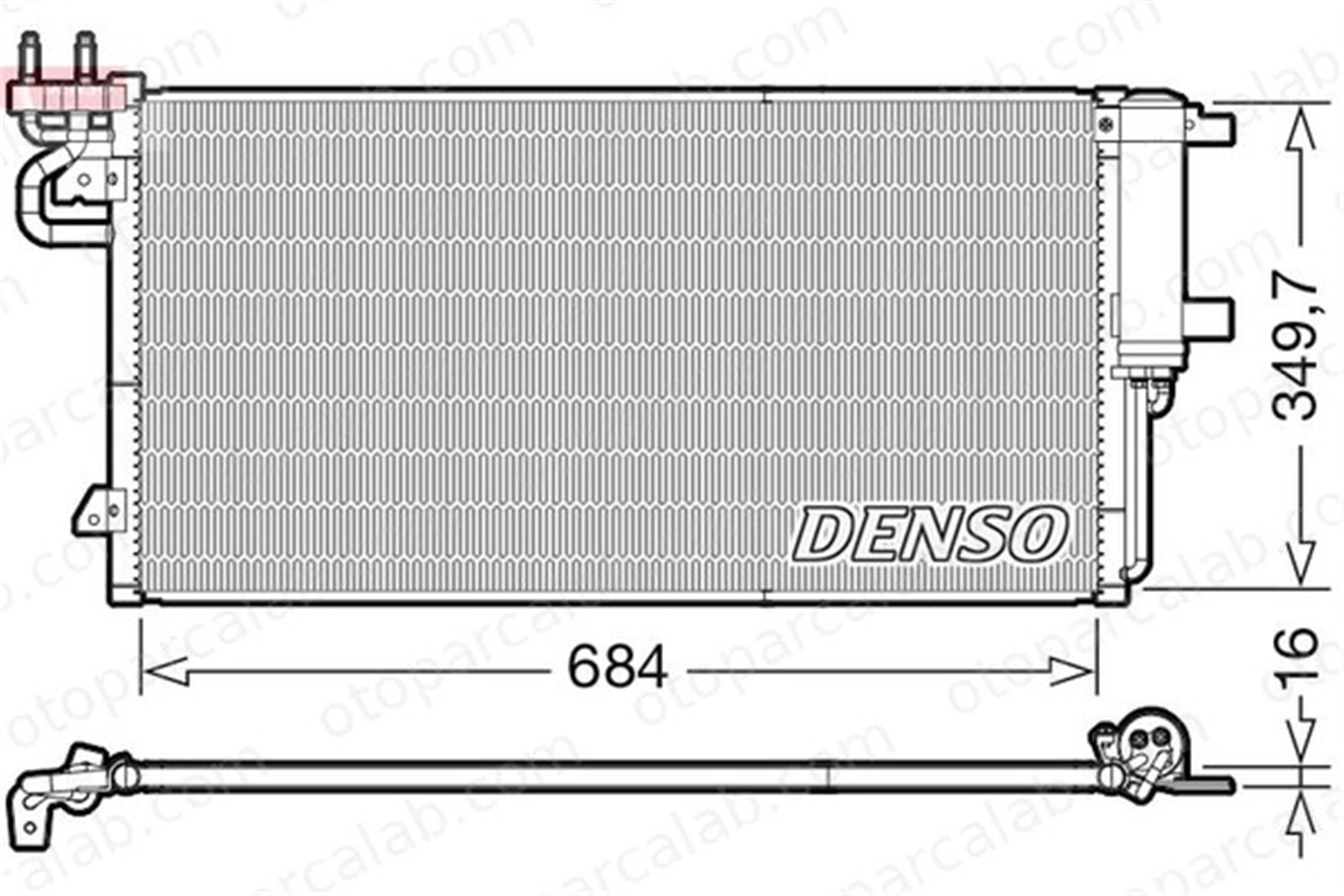 DENSO DCN10045 Klima Radyatörü FORD KUGA II C-MAX II 1856995 EJ7H19710AC