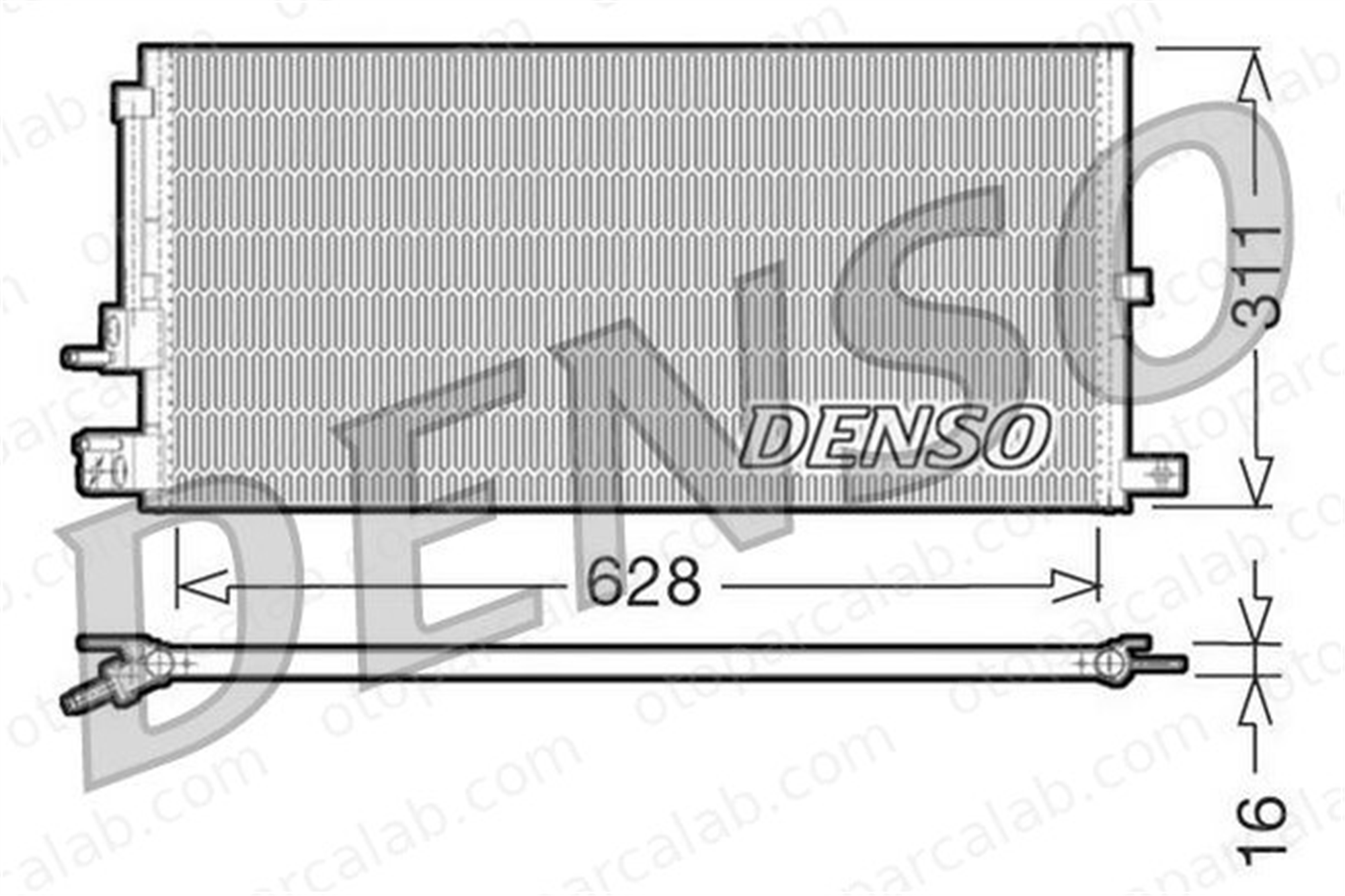 DENSO DCN11007 Klima Radyatörü JAGUAR X-TYPE I X-TYPE I Station wagon C2S45122 C2S31605