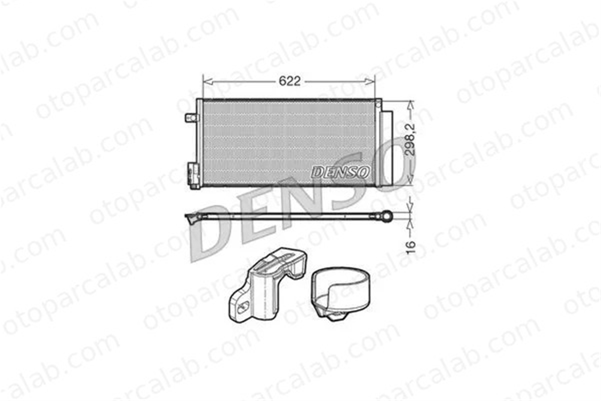 DENSO DCN13110 Klima Radyatörü ALFA ROMEO MITO FIAT BRAVO II 1850168 50526515