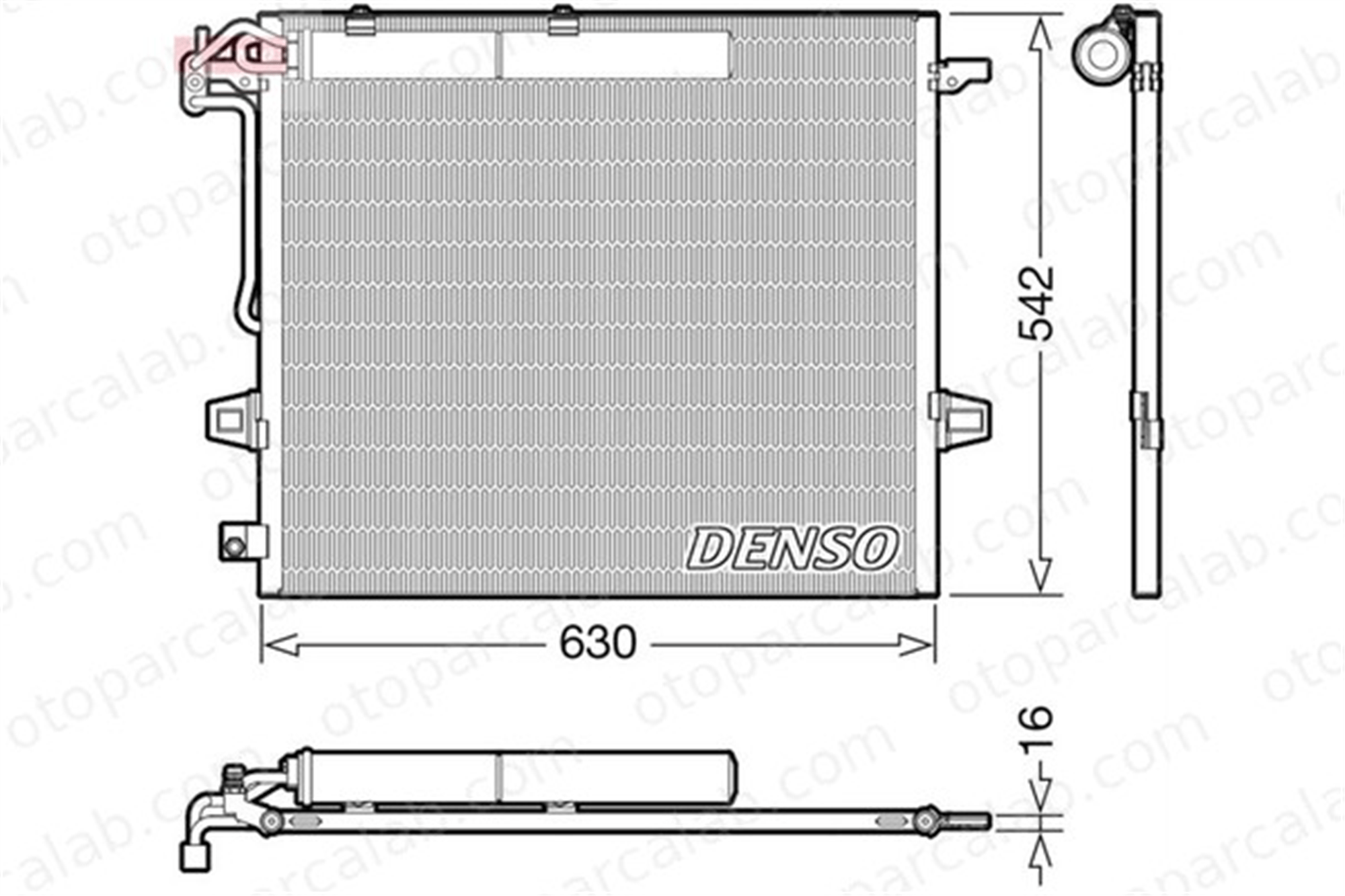DENSO DCN17057 Klima Radyatörü MERCEDES-BENZ R-SERISI M-SERISI A2515000054 2515000054