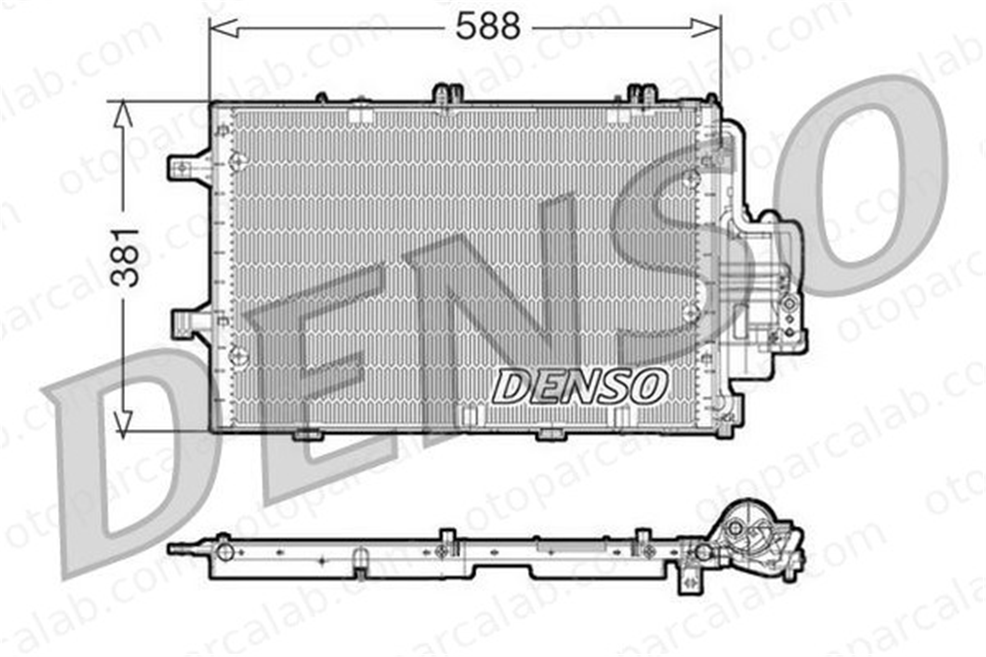 DENSO DCN20020 Klima Radyatörü OPEL COMBO Kasa/büyük limuzin COMBO Tour 93183711 1850114