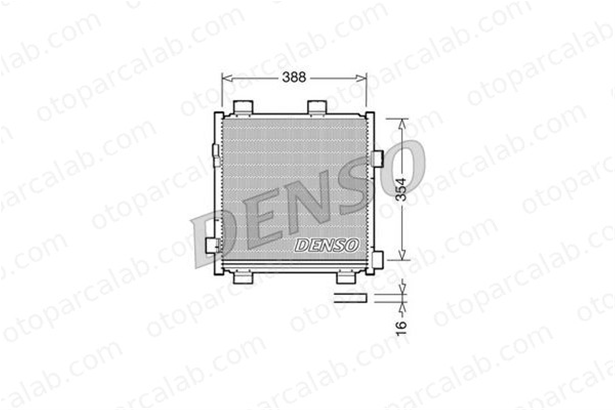 DENSO DCN50040 Klima Radyatörü CITROËN C1 TOYOTA AYGO 6455EF 6455EE