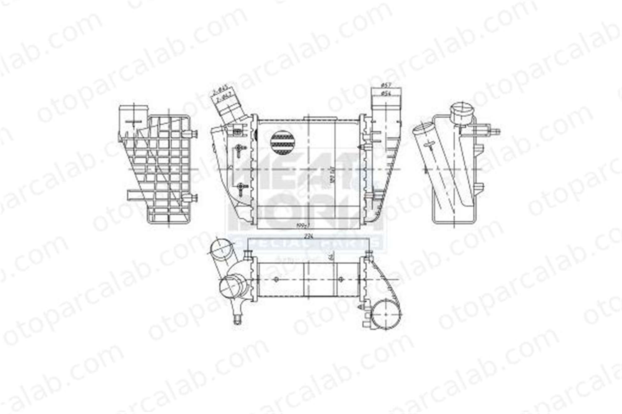 DENSO DIT02004 Turbo Radyatörü AUDI A4 B6 A4 B6 Avant DIT02004 8E0145806C