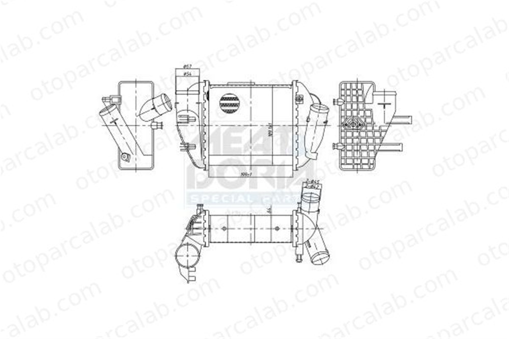 DENSO DIT02005 Turbo Radyatörü AUDI A4 B6 A4 B6 Avant DIT02005 8E0145805E