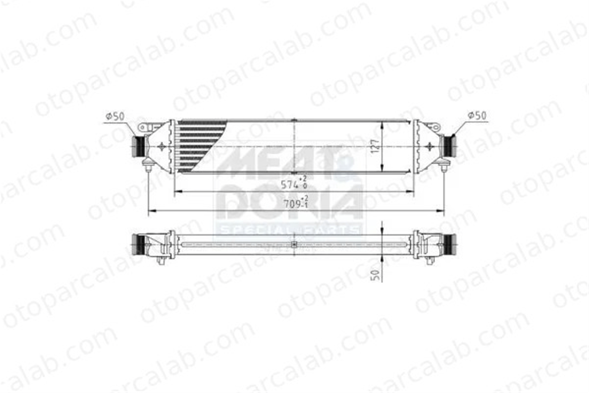 DENSO DIT09107 Turbo Radyatörü ALFA ROMEO MITO FIAT BRAVO II 51783791 51833106