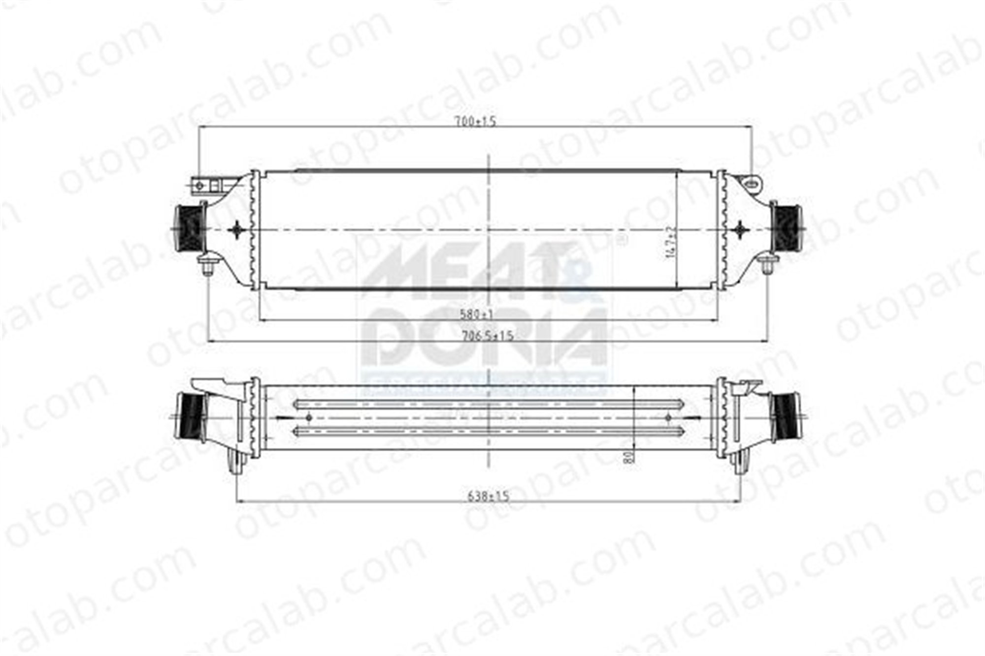 DENSO DIT09108 Turbo Radyatörü LANCIA DELTA III FIAT BRAVO II DIT09108 51808365