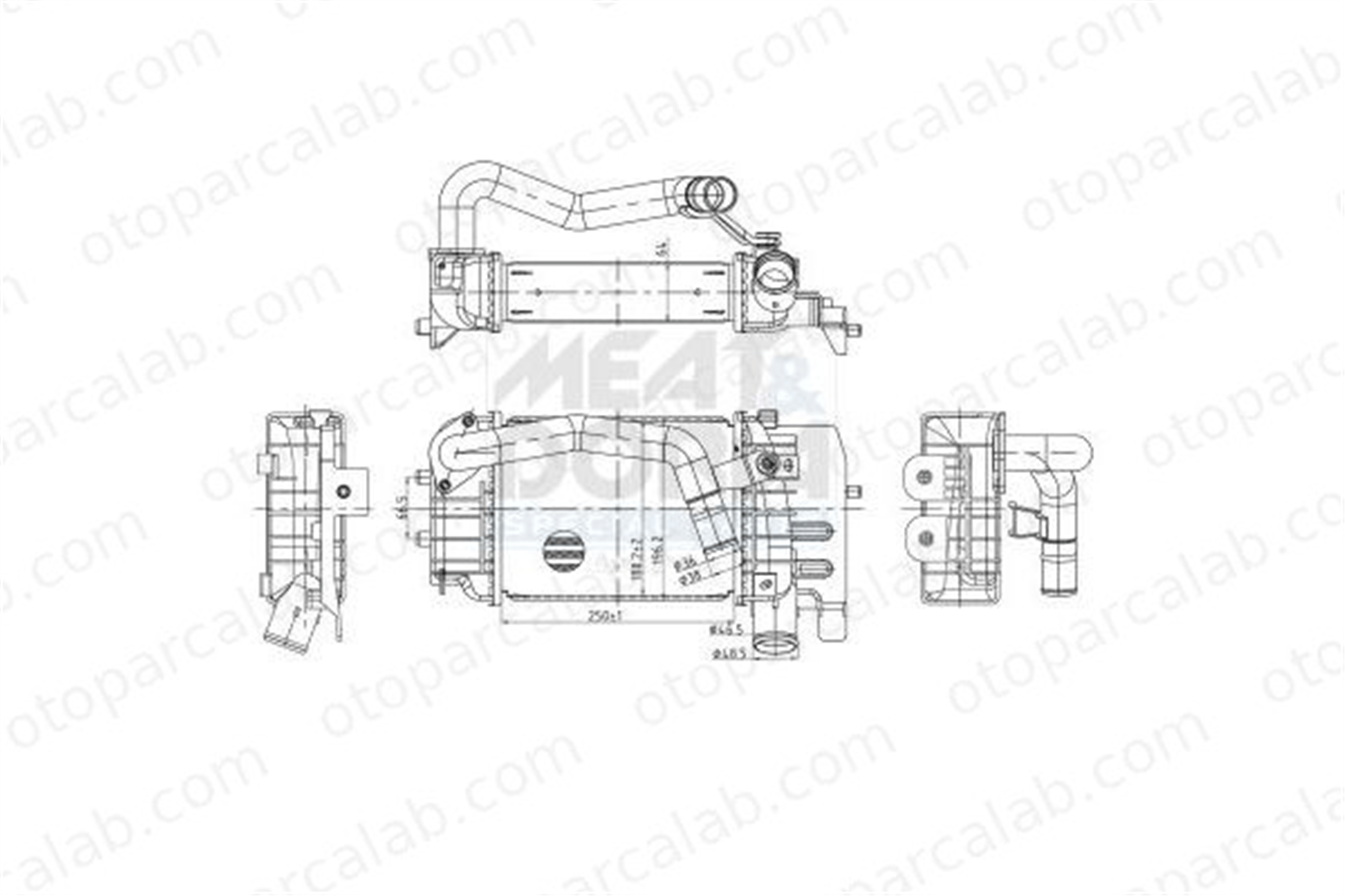 DENSO DIT50004 Turbo Radyatörü TOYOTA URBAN CRUISER SUBARU TREZIA DIT50004 179000N010