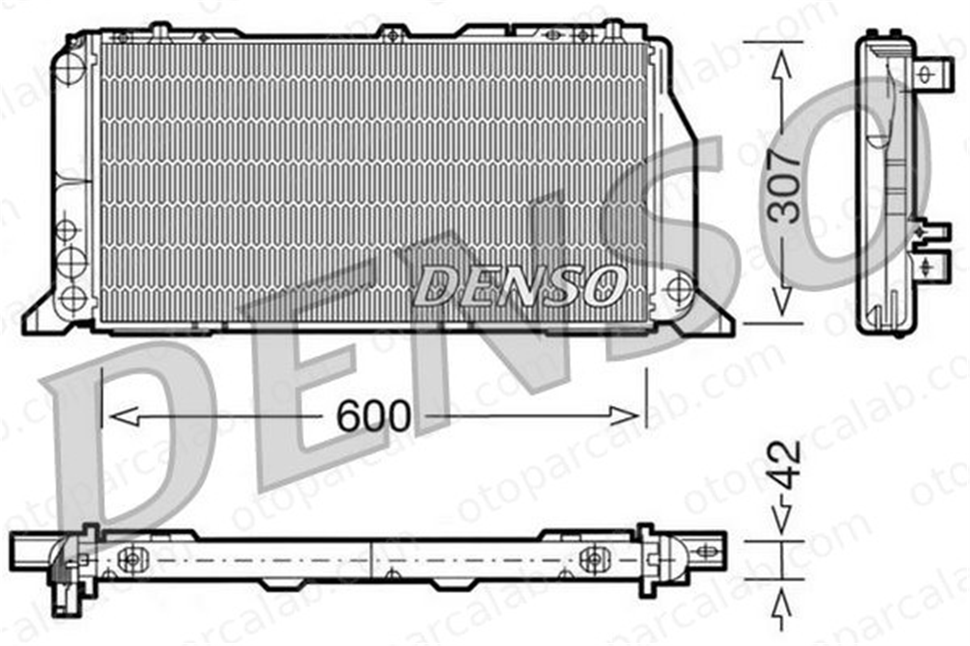 DENSO DRM02013 Su Radyatörü AUDI 80 B3 Sedan 80 B4 Sedan DRM02013 893121251