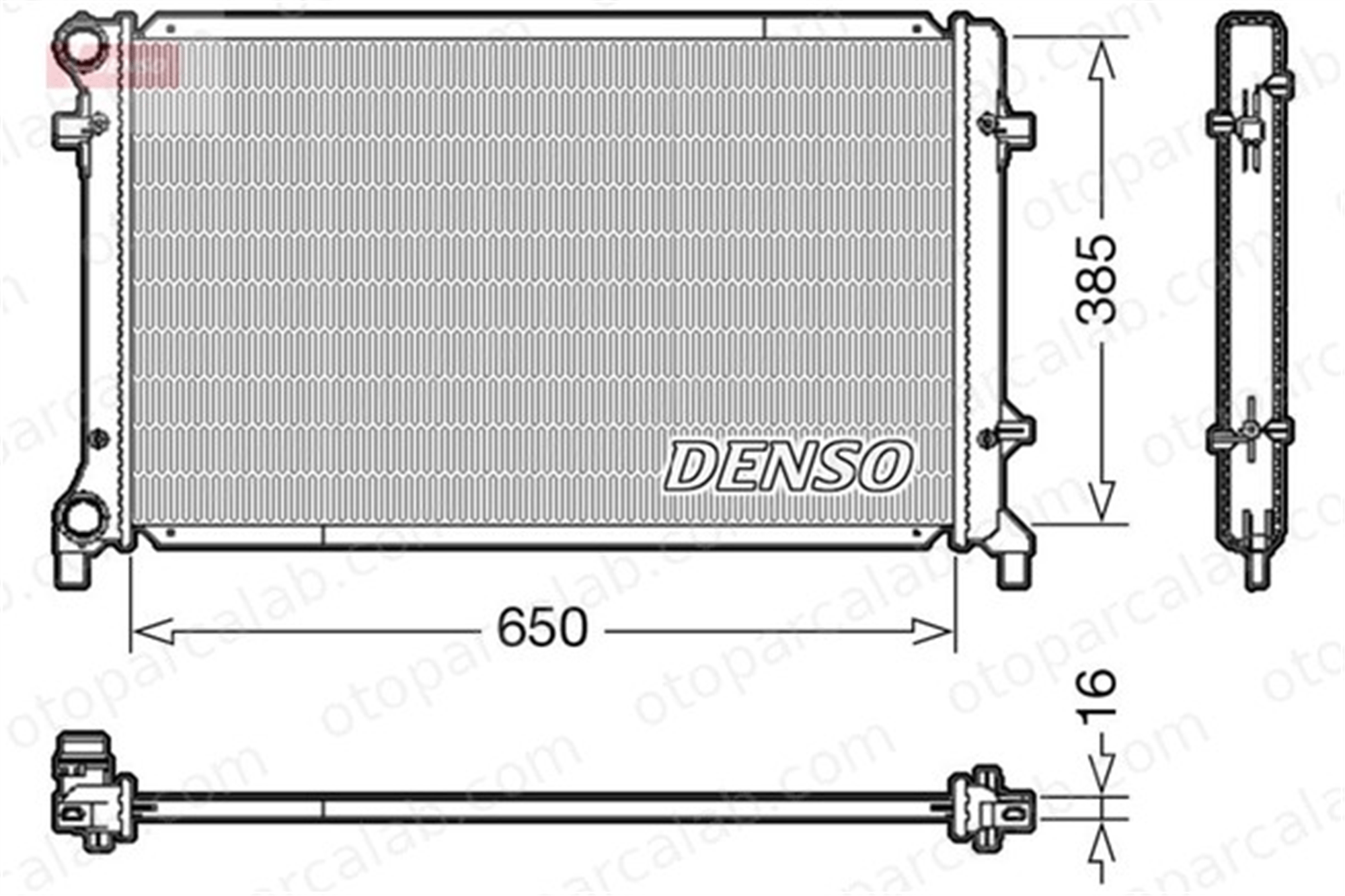 DENSO DRM02014 Su Radyatörü VW GOLF V GOLF PLUS V DRM02014 1K0121251BQ