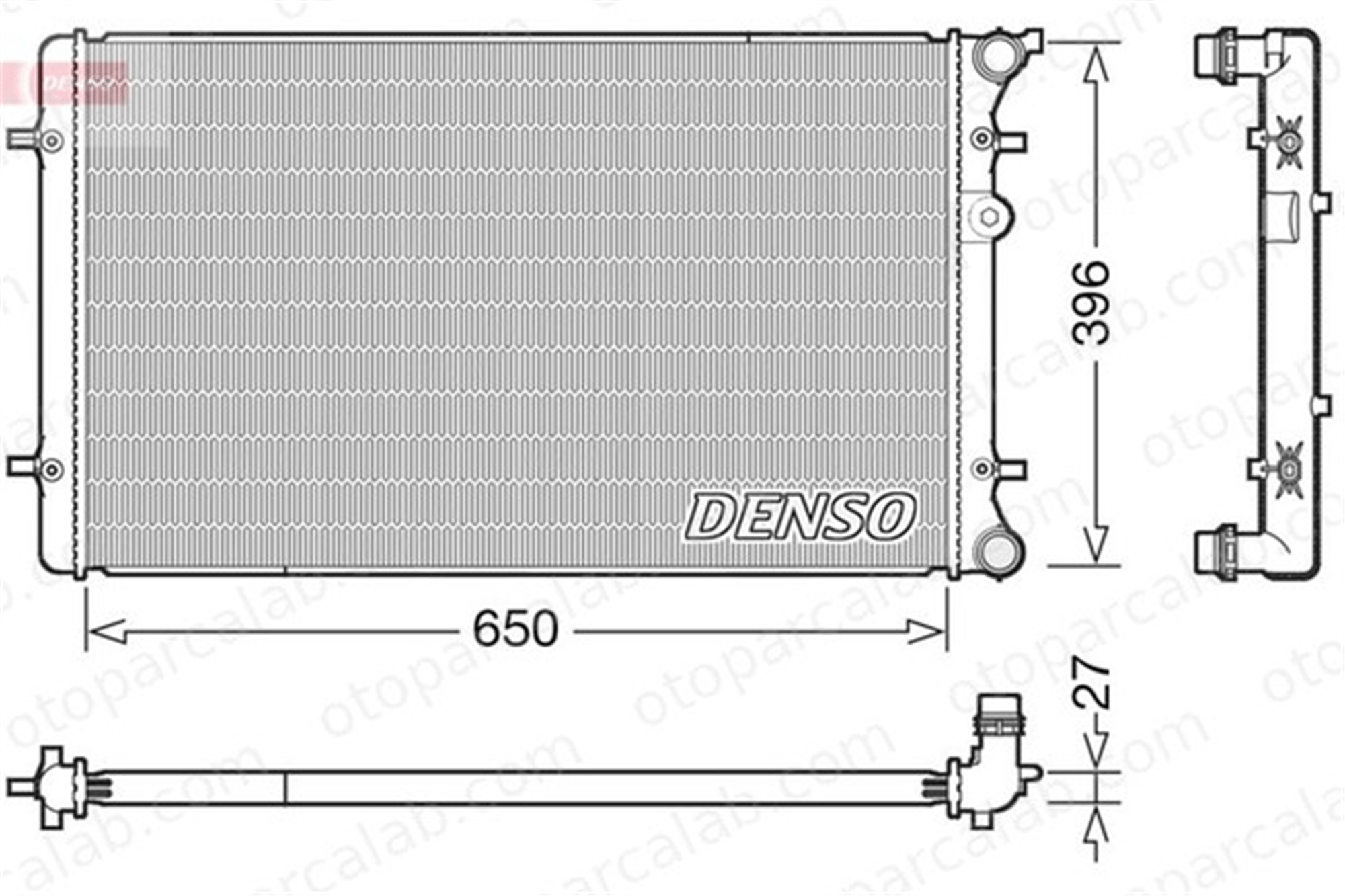 DENSO DRM02025 Su Radyatörü VW BORA I GOLF IV DRM02025 1E0121253