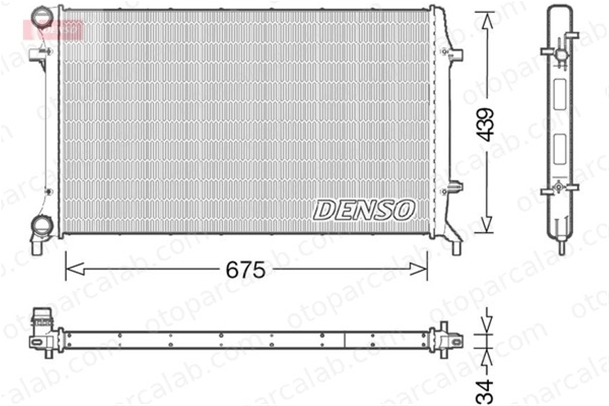 DENSO DRM02027 Su Radyatörü AUDI A6 C6 A6 C6 Avant DRM02027 4F0121251AE