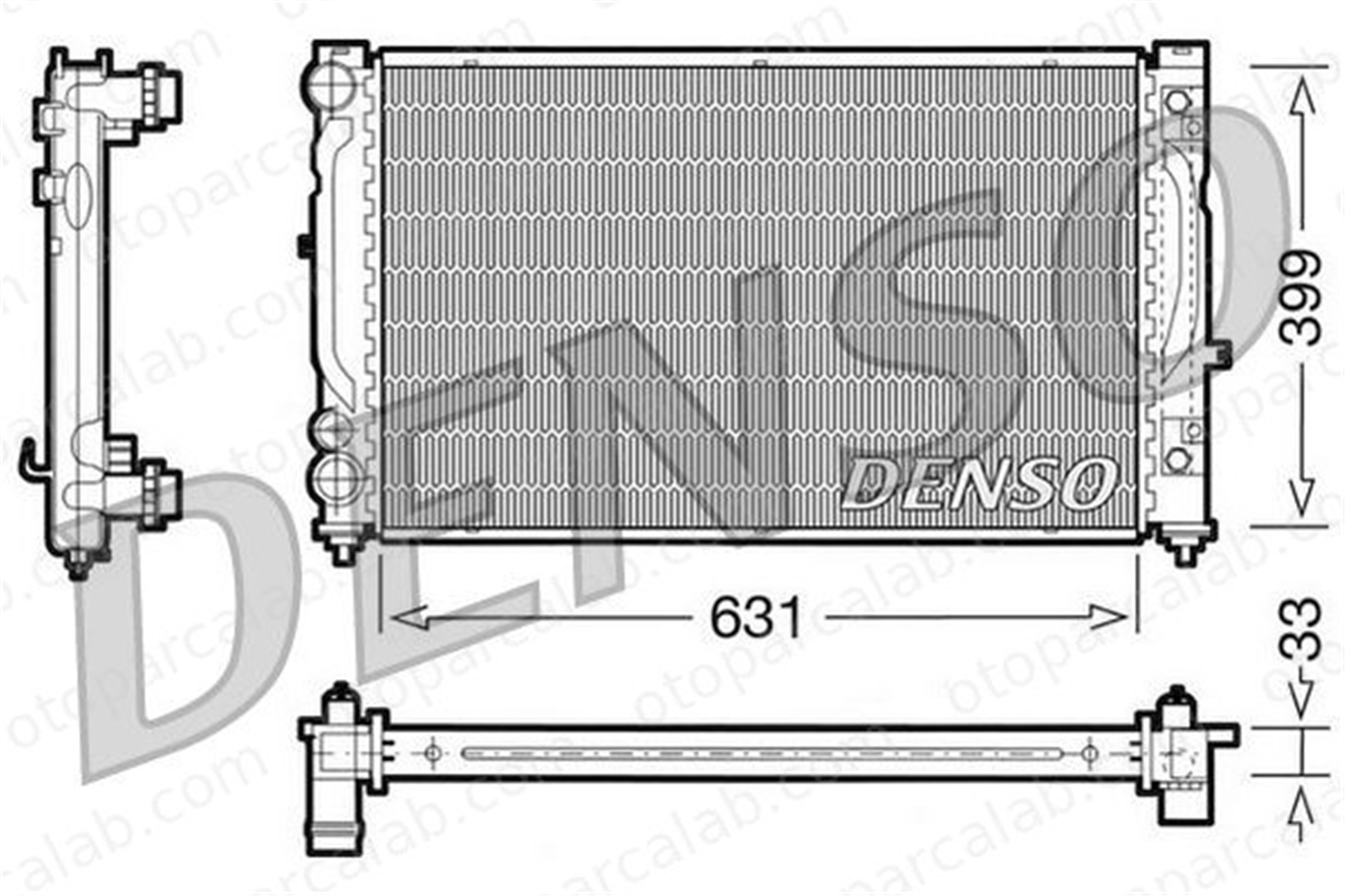 DENSO DRM02030 Su Radyatörü VW PASSAT B5 PASSAT B5 Variant DRM02030 8D0121251BC