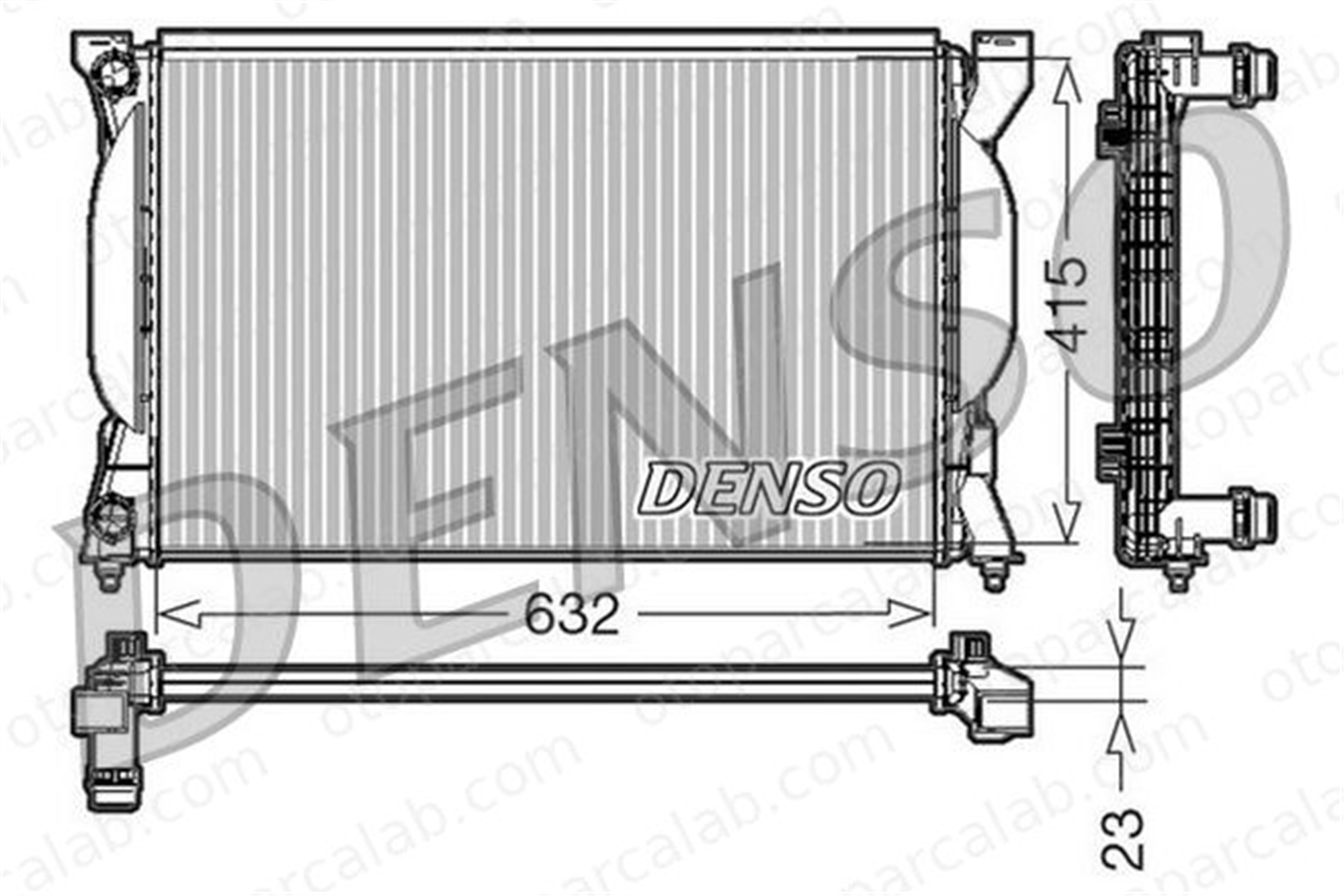 DENSO DRM02035 Su Radyatörü AUDI A4 B6 A4 B6 Cabrio DRM02035 8E0121253