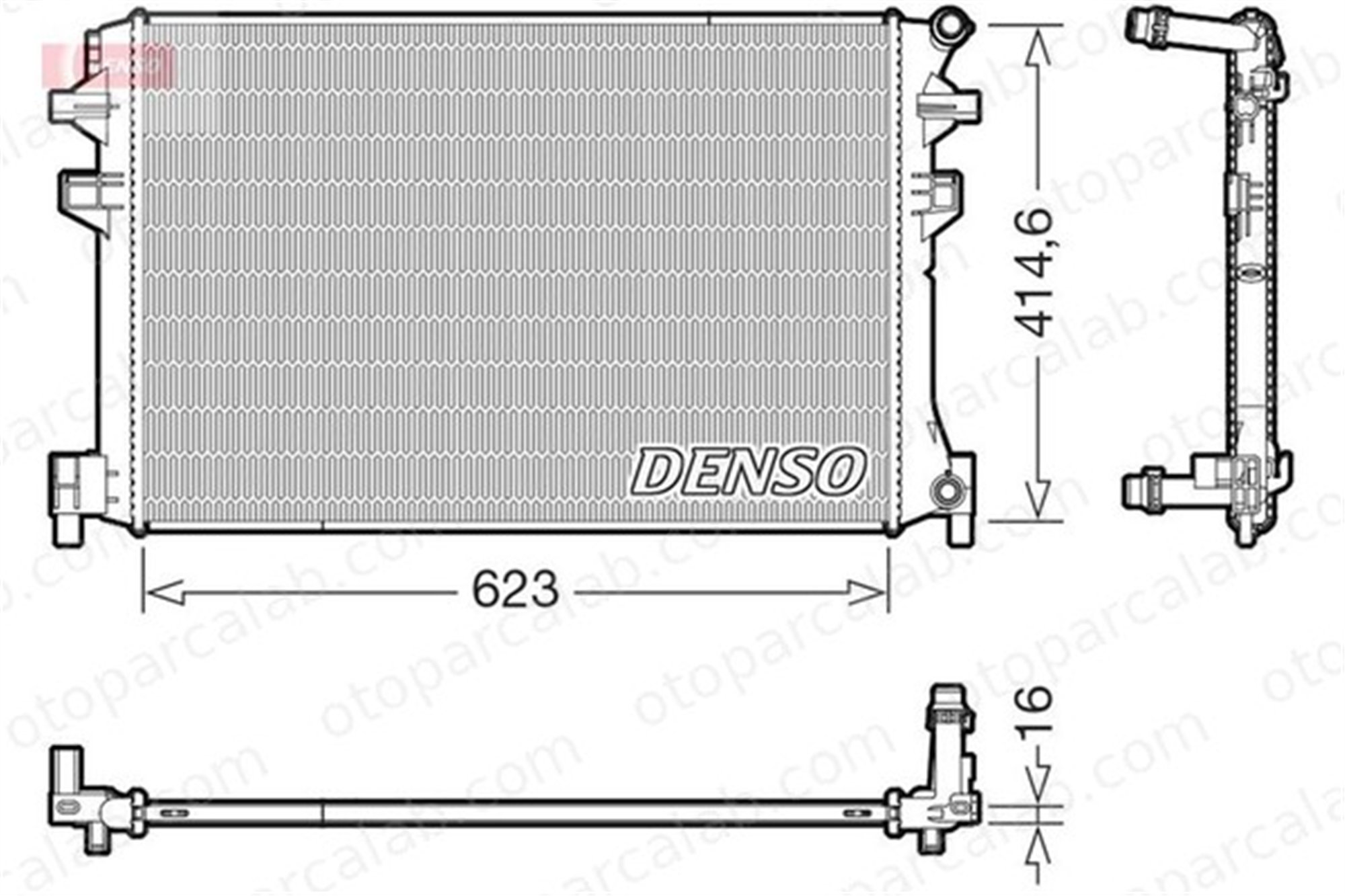 DENSO DRM02048 Su Radyatörü AUDI A1 City Carver SEAT IBIZA V DRM02048 2Q0121253D