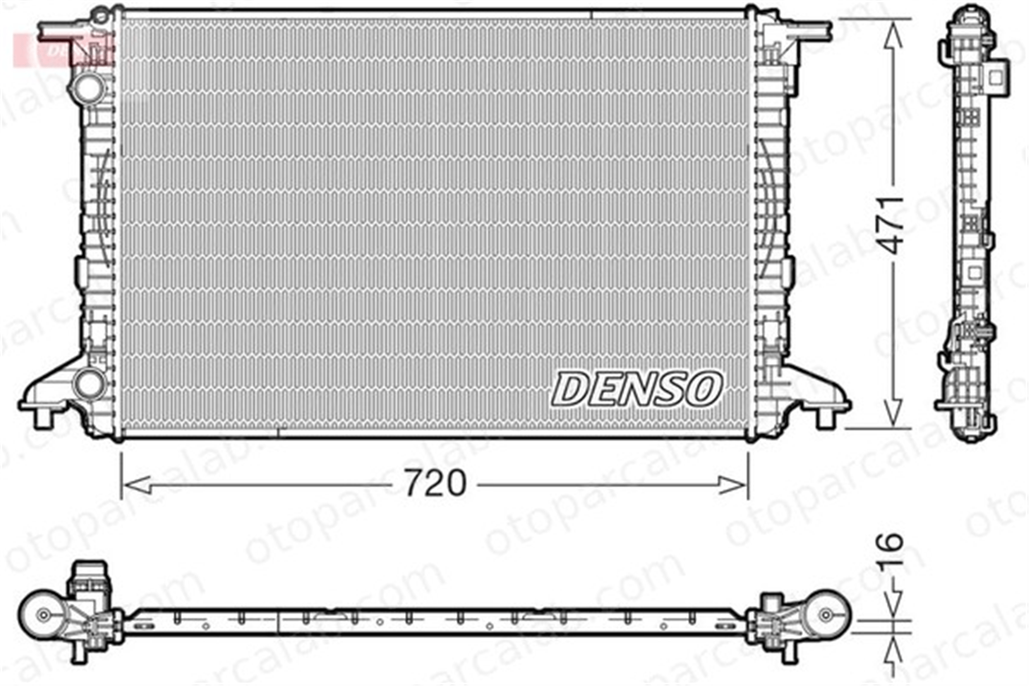 DENSO DRM02049 Su Radyatörü AUDI A4 B9 A4 B9 Avant DRM02049 8W0121251J