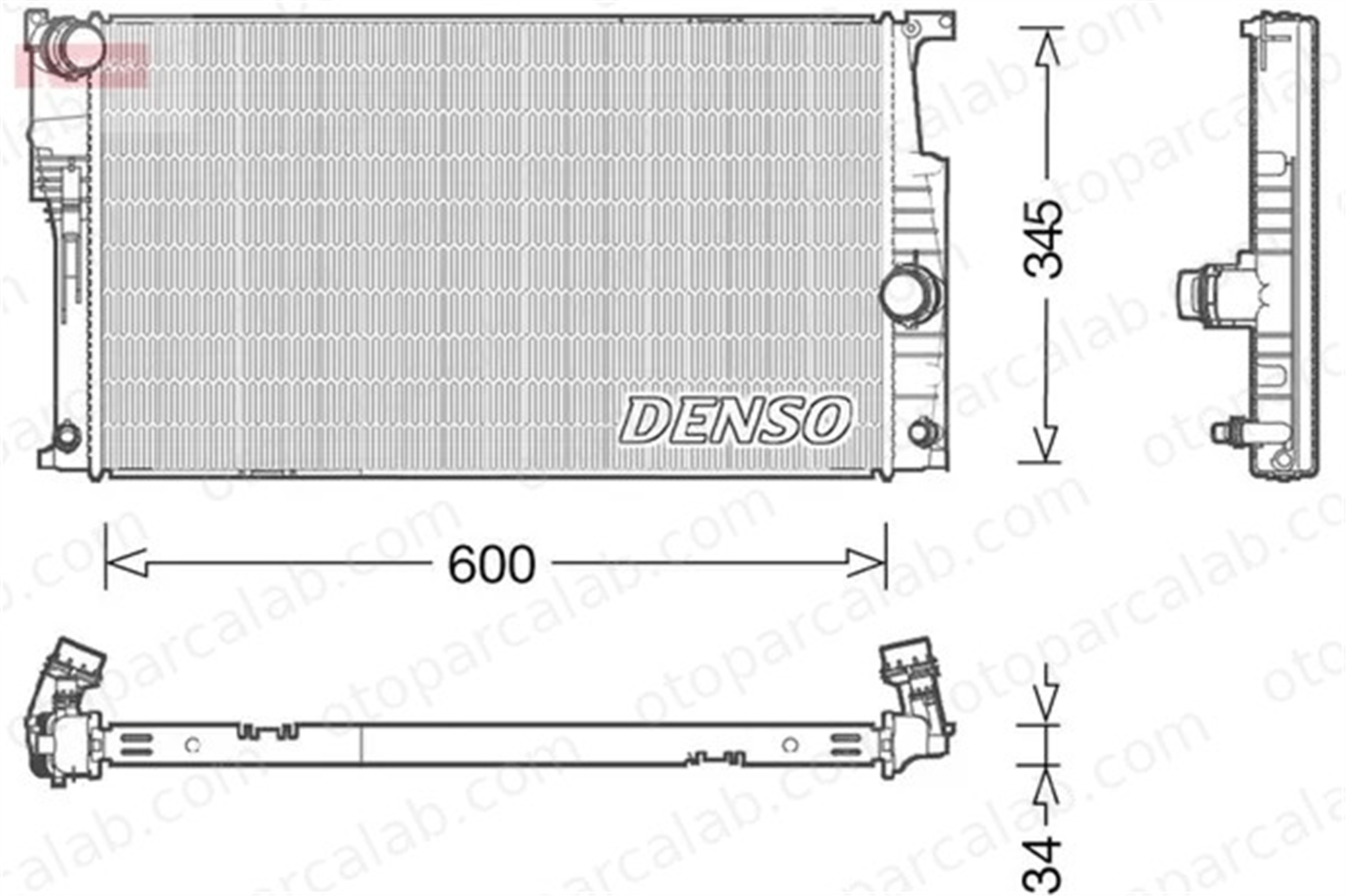 DENSO DRM05004 Su Radyatörü BMW 1 3 DRM05004 17117618807